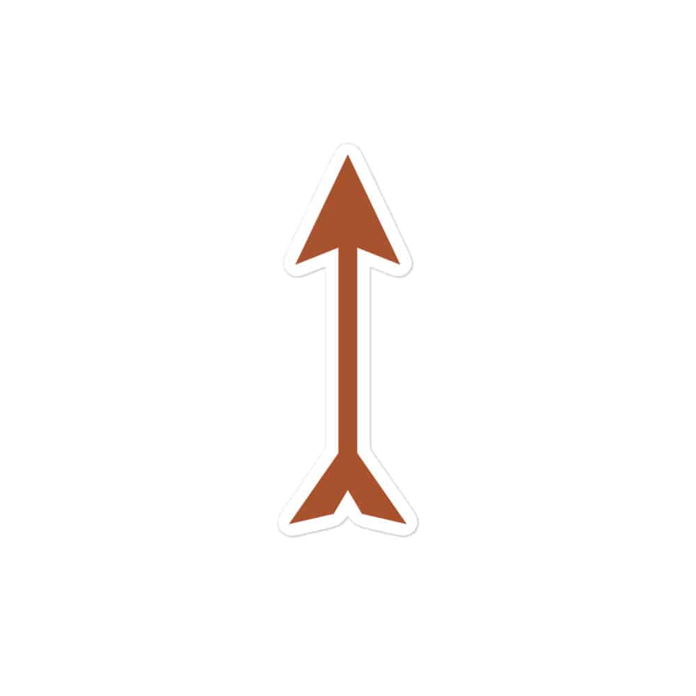 Terracotta Longbow Arrow Vinyl Sticker
