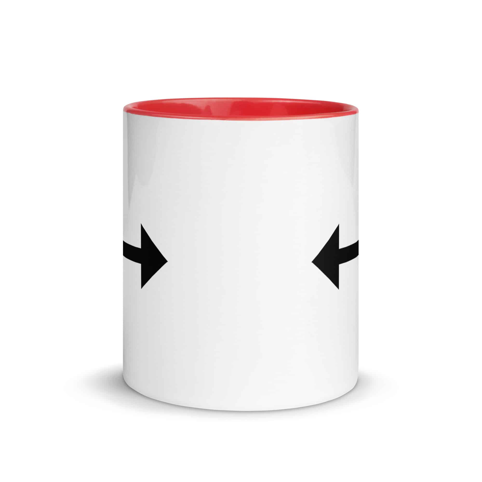 Black Bidirectional Trail Arrow Color Inside Mug