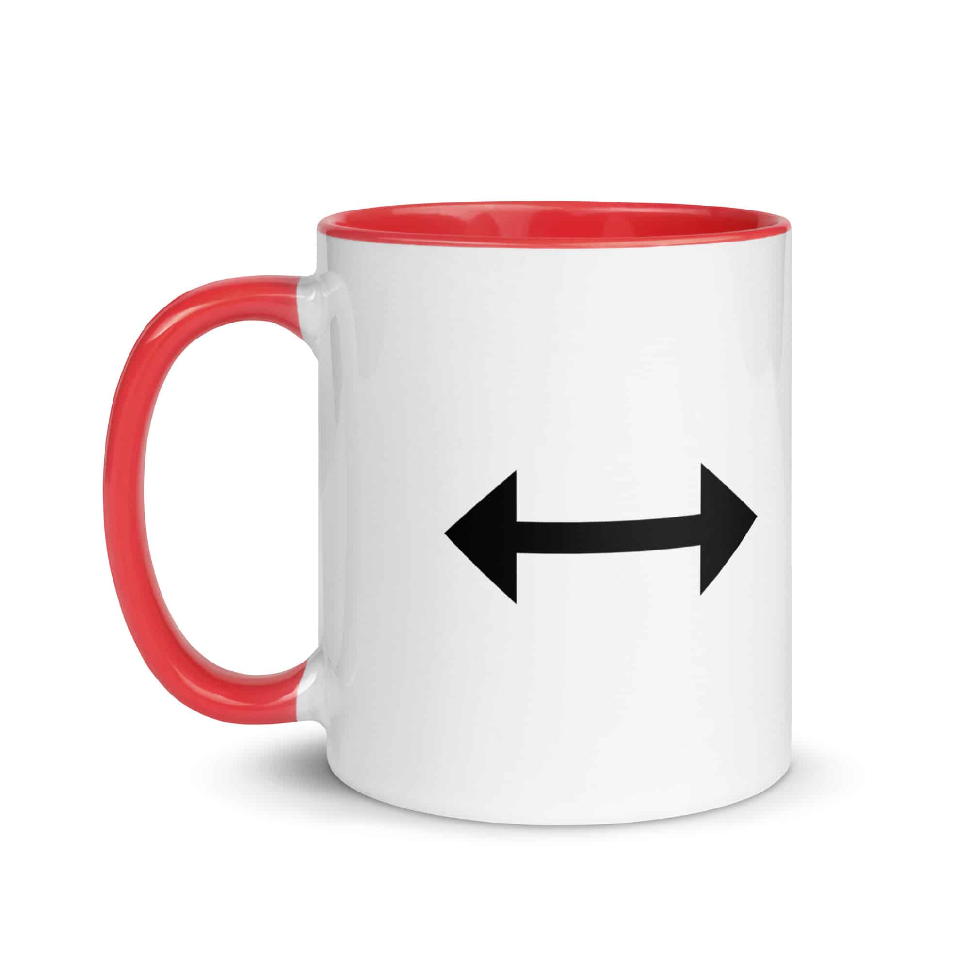 Black Bidirectional Trail Arrow Color Inside Mug