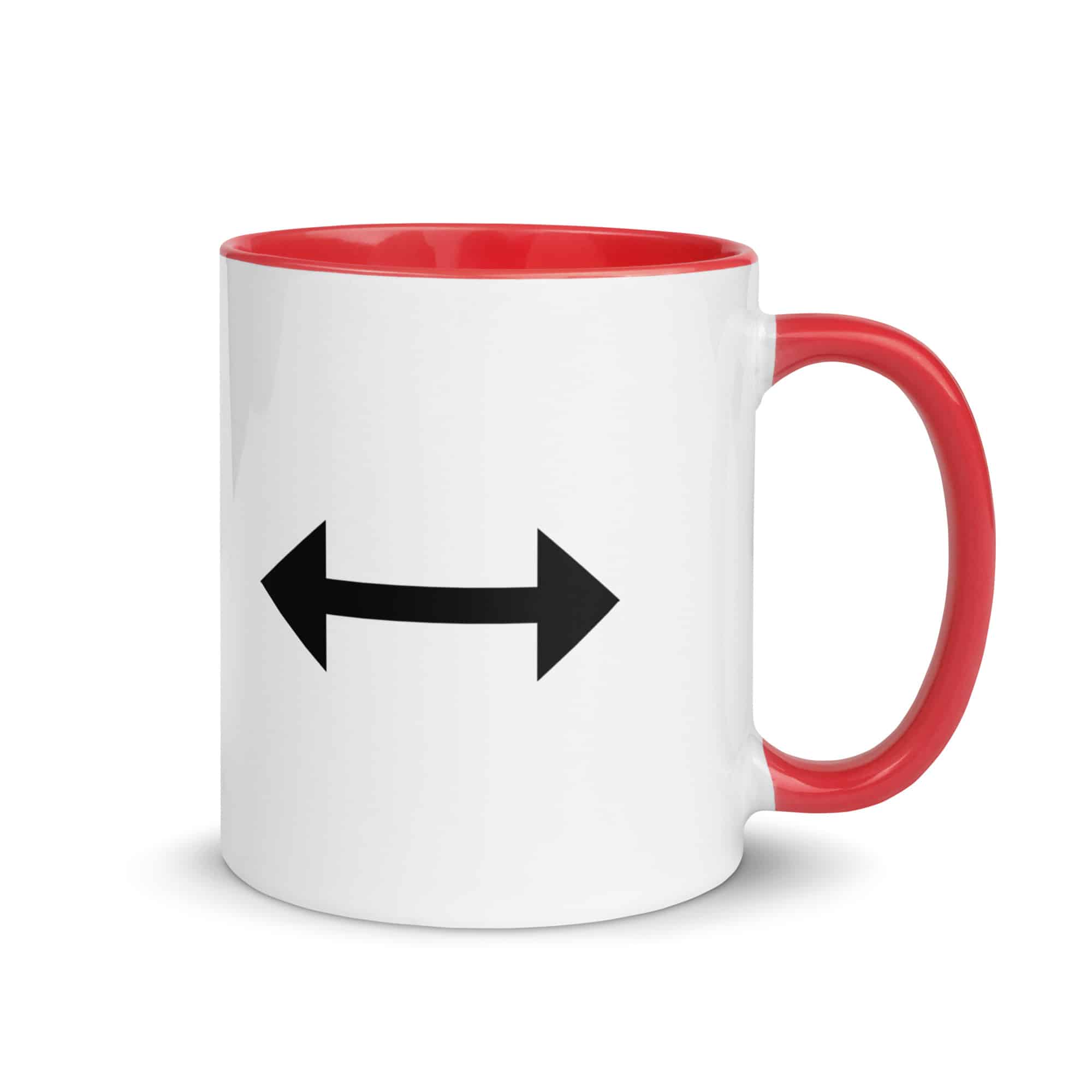 Black Bidirectional Trail Arrow Color Inside Mug