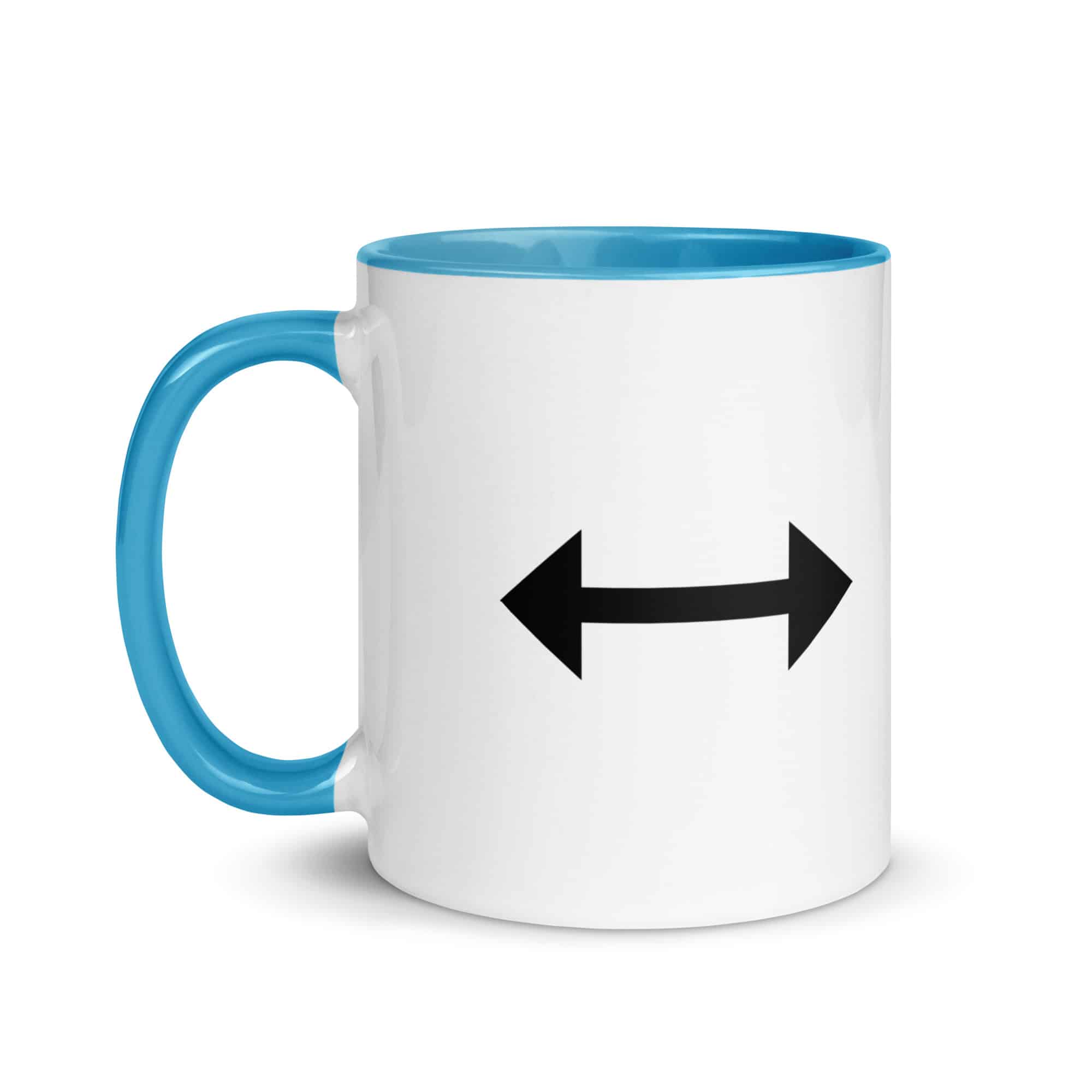 Black Bidirectional Trail Arrow Color Inside Mug