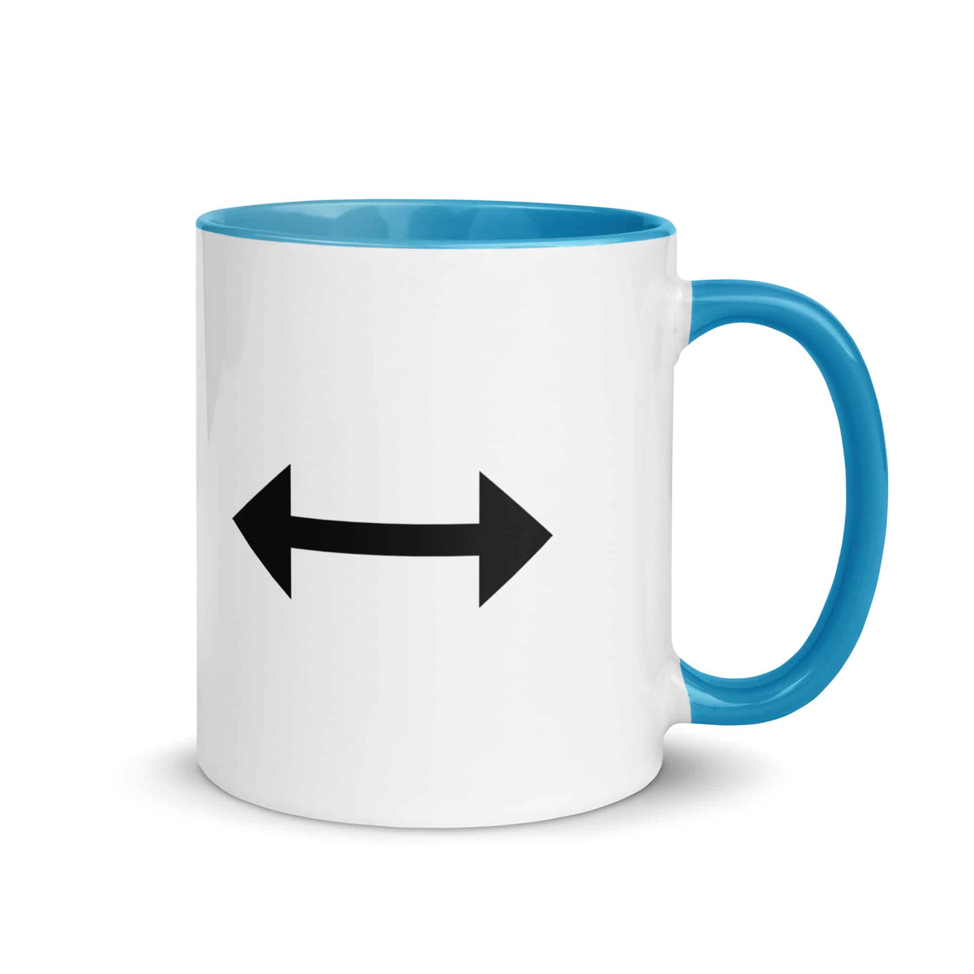 Black Bidirectional Trail Arrow Color Inside Mug