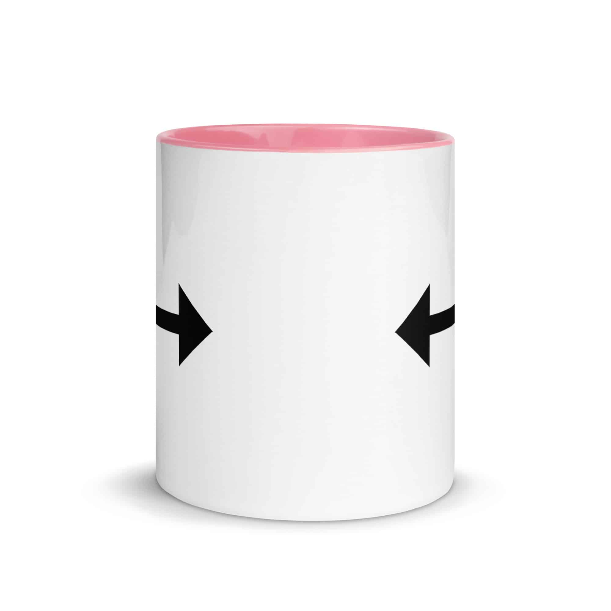 Black Bidirectional Trail Arrow Color Inside Mug