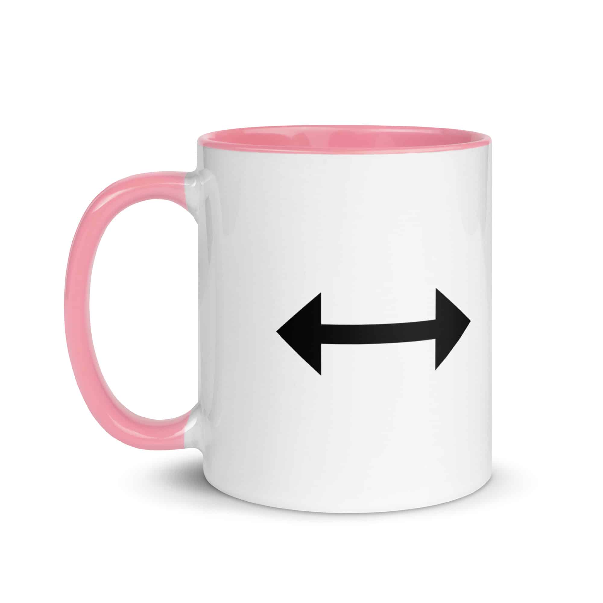 Black Bidirectional Trail Arrow Color Inside Mug