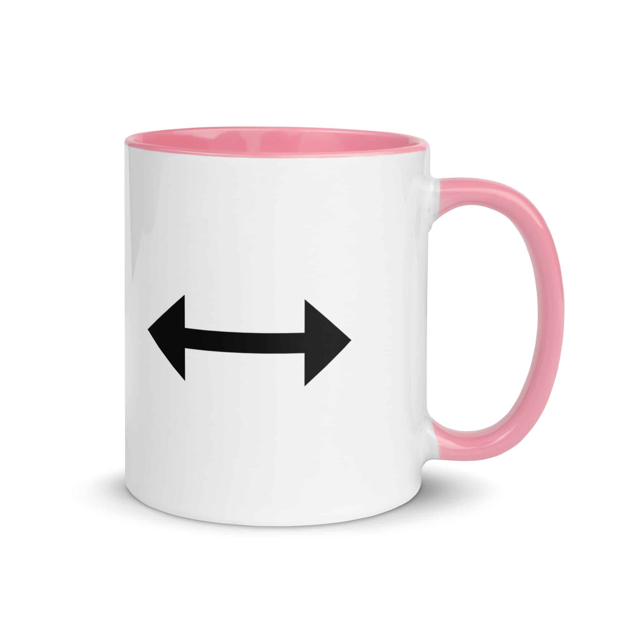 Black Bidirectional Trail Arrow Color Inside Mug