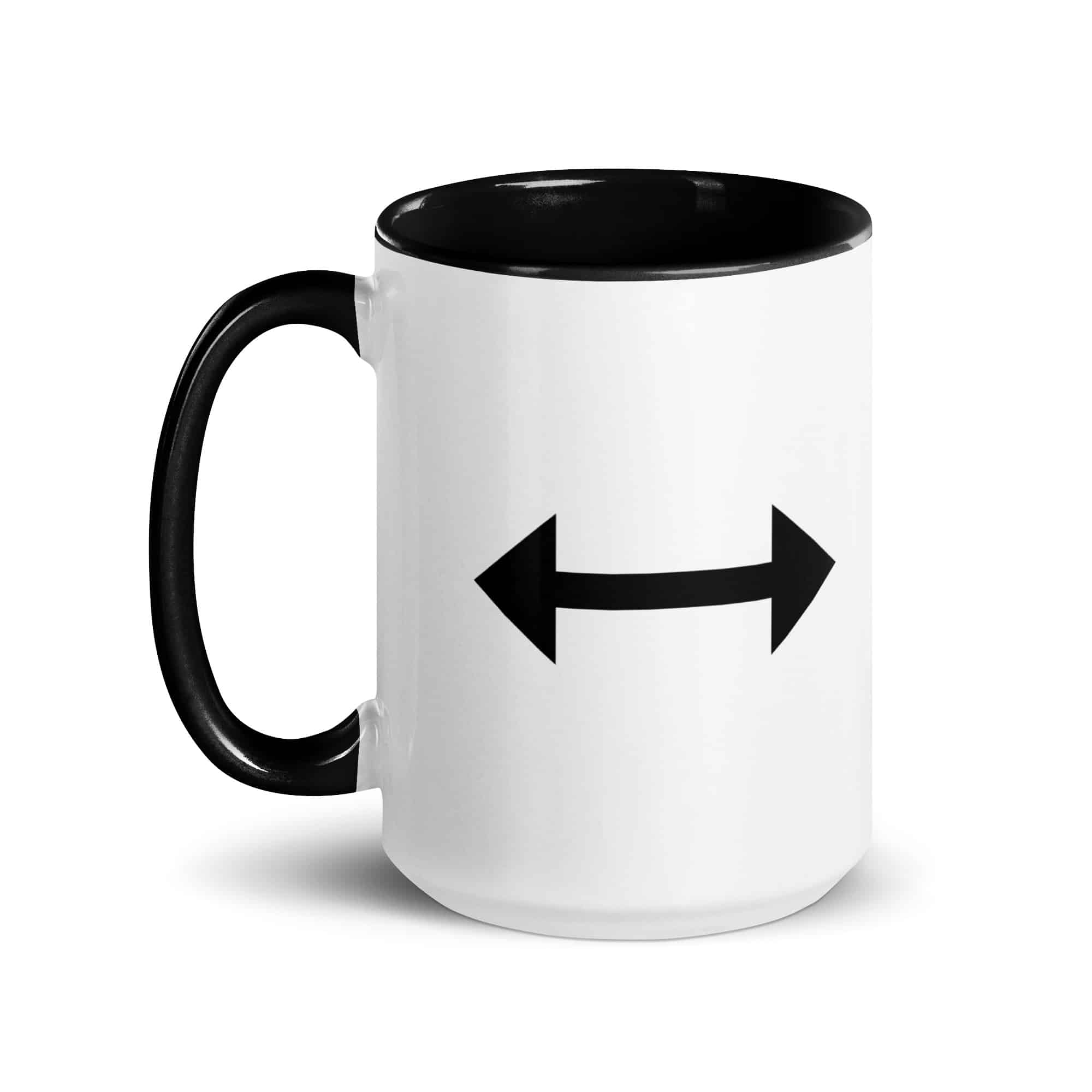 Black Bidirectional Trail Arrow Color Inside Mug
