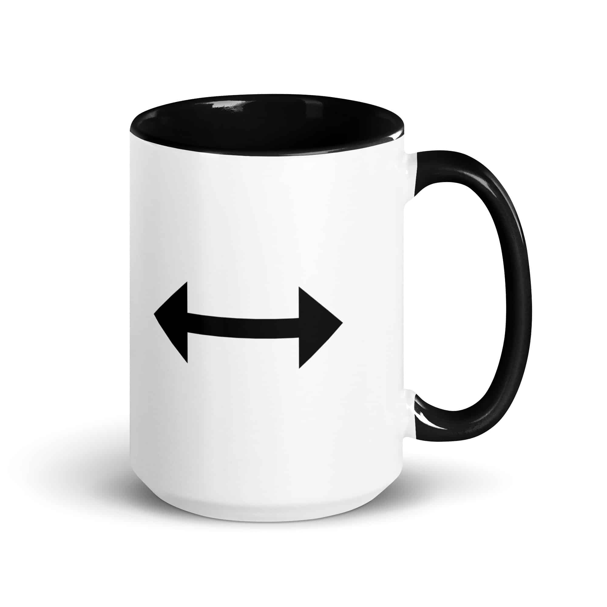 Black Bidirectional Trail Arrow Color Inside Mug