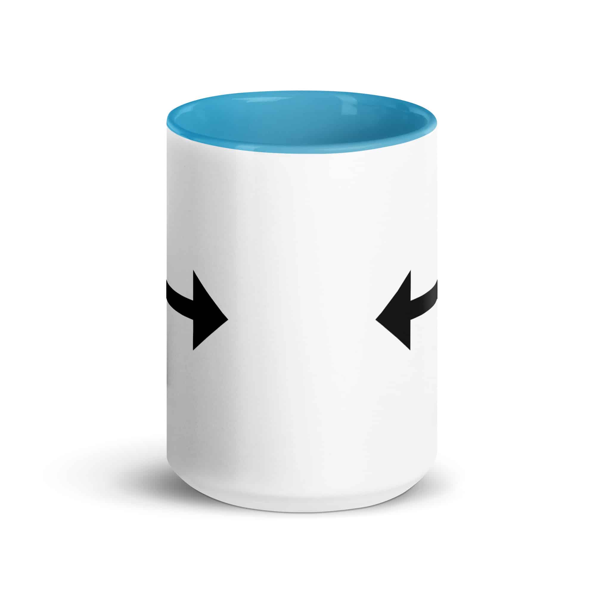 Black Bidirectional Trail Arrow Color Inside Mug
