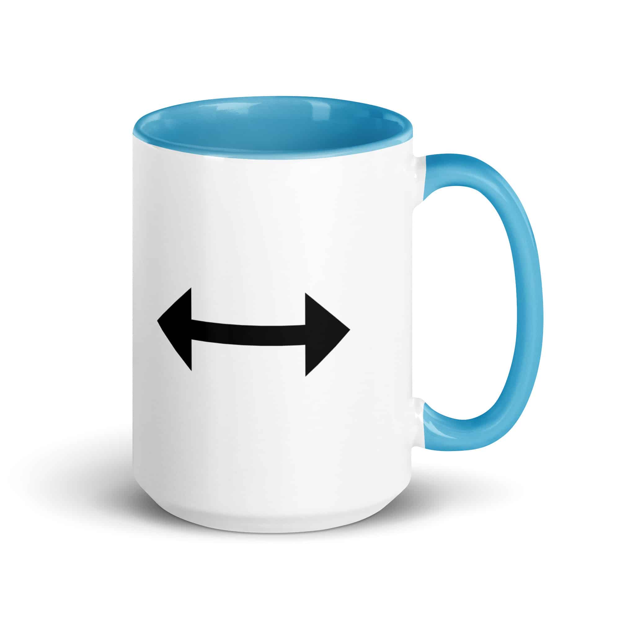 Black Bidirectional Trail Arrow Color Inside Mug