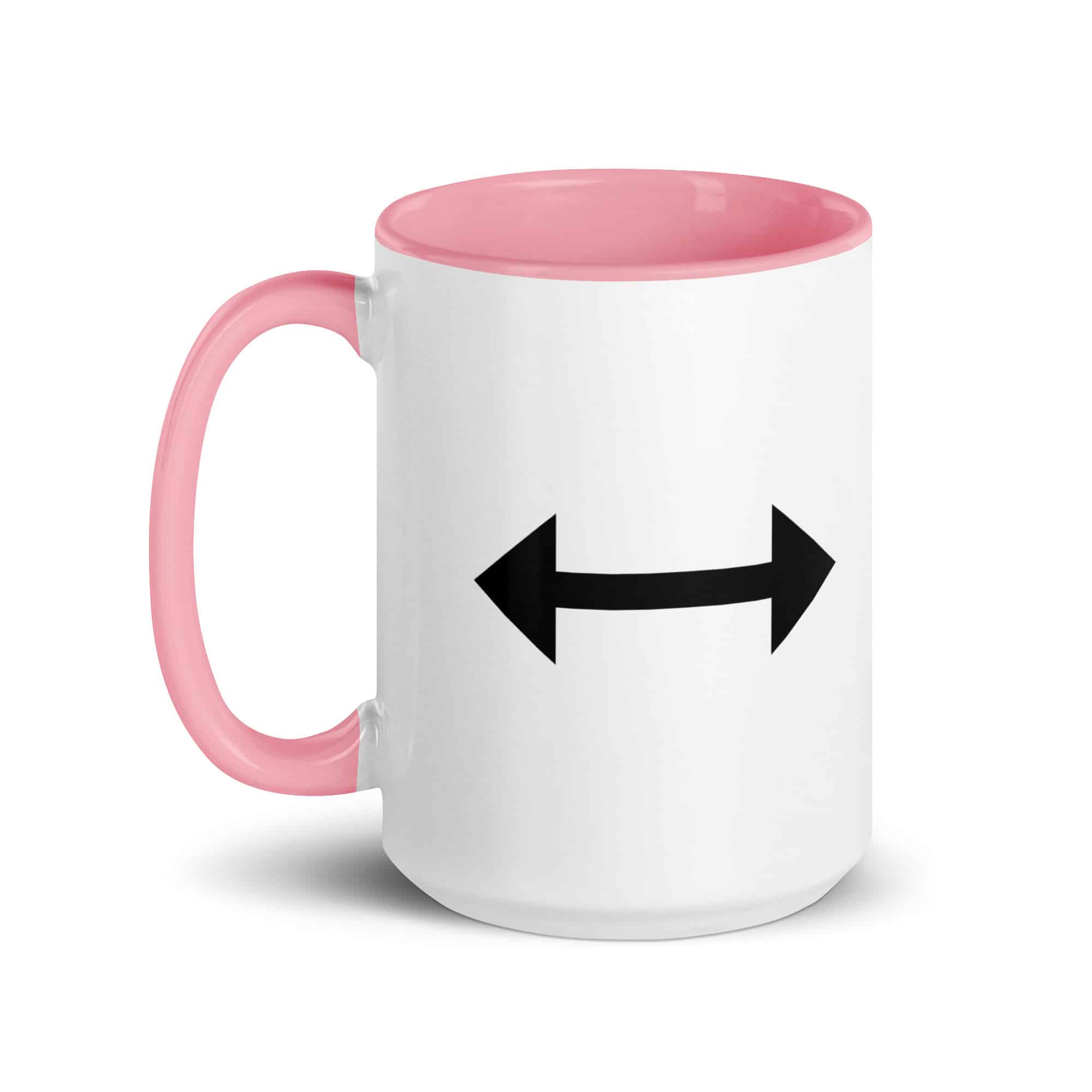 Black Bidirectional Trail Arrow Color Inside Mug