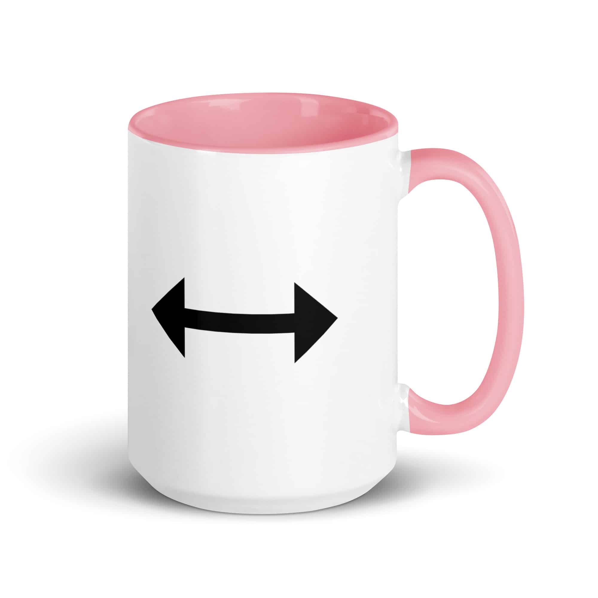 Black Bidirectional Trail Arrow Color Inside Mug
