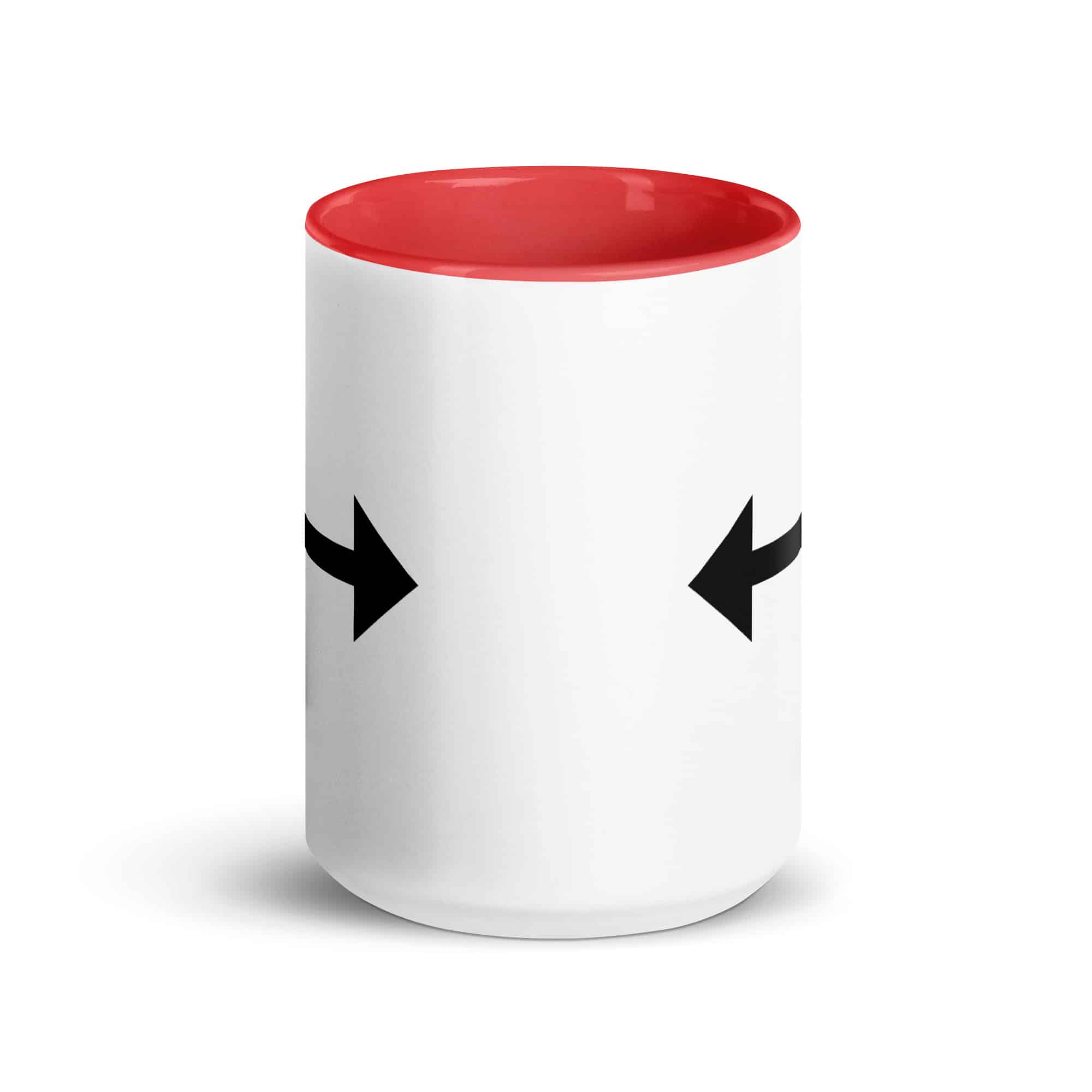 Black Bidirectional Trail Arrow Color Inside Mug