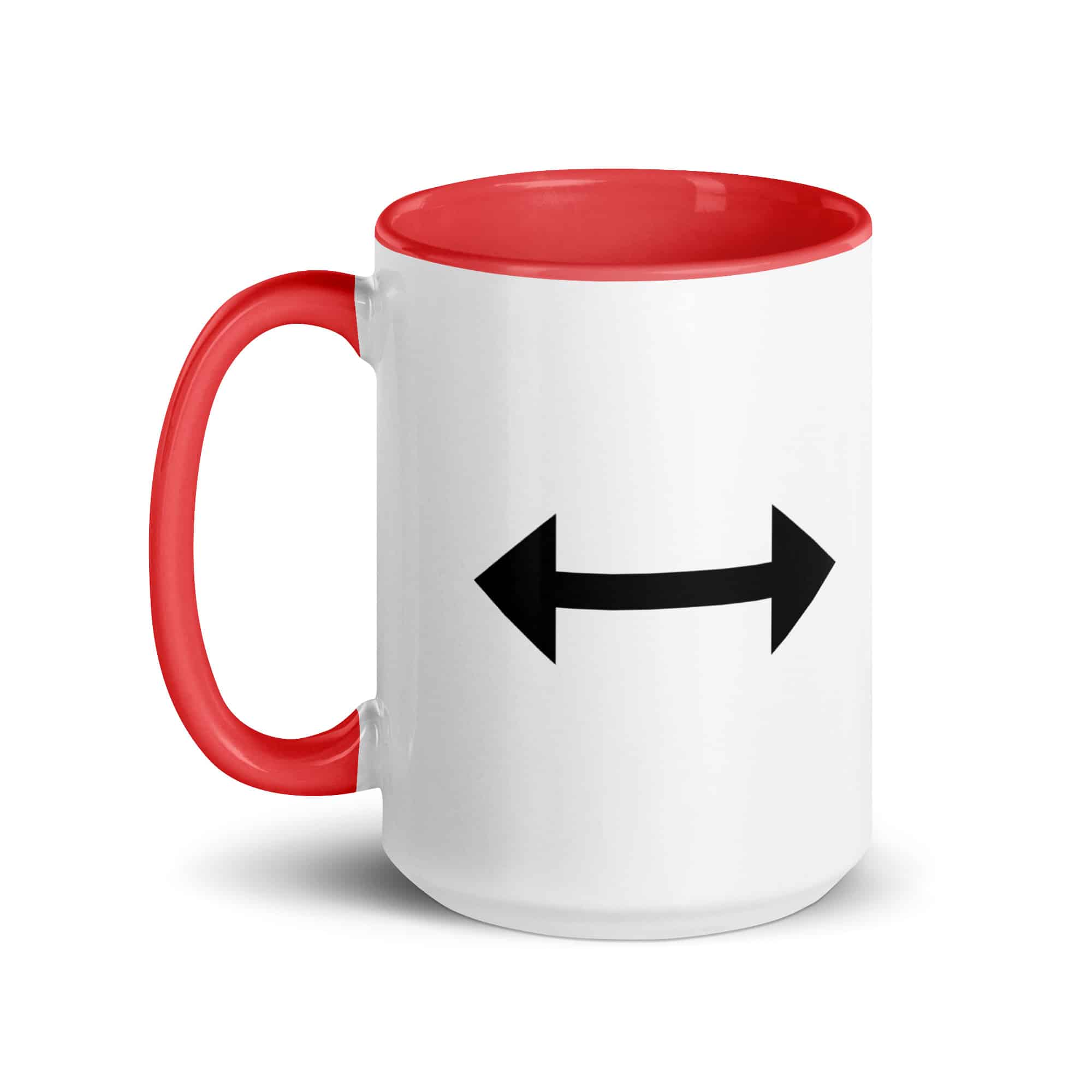 Black Bidirectional Trail Arrow Color Inside Mug