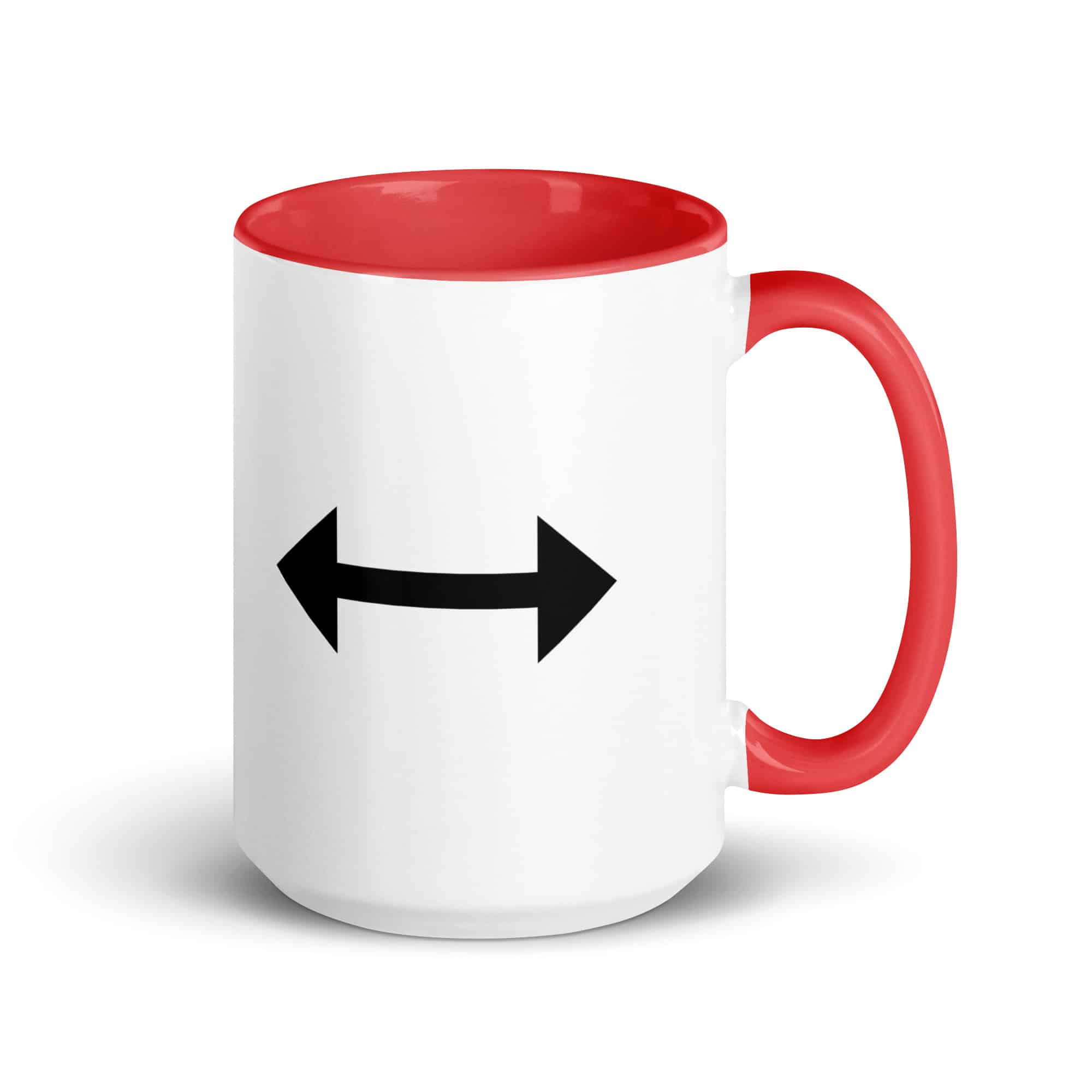 Black Bidirectional Trail Arrow Color Inside Mug