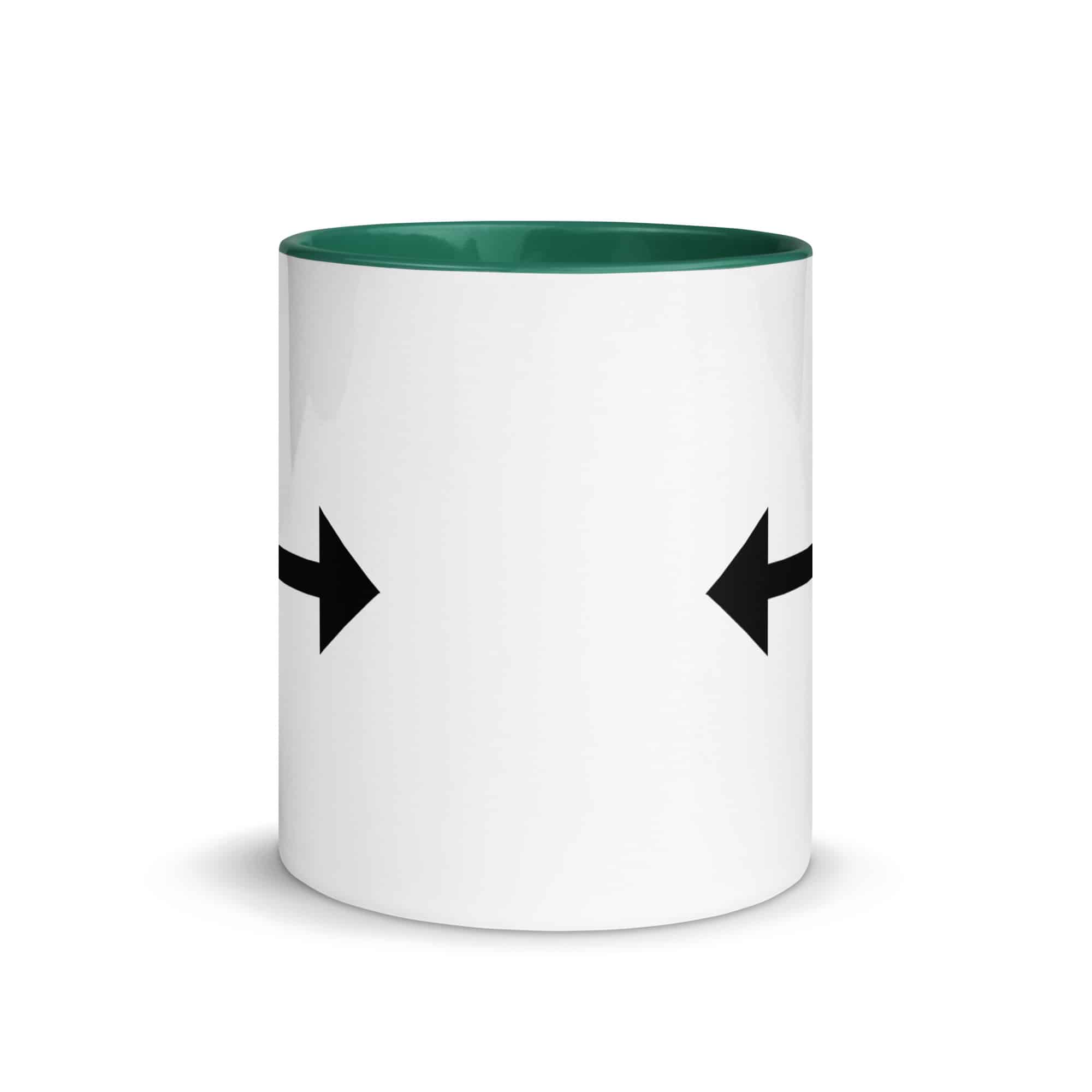 Black Bidirectional Trail Arrow Color Inside Mug