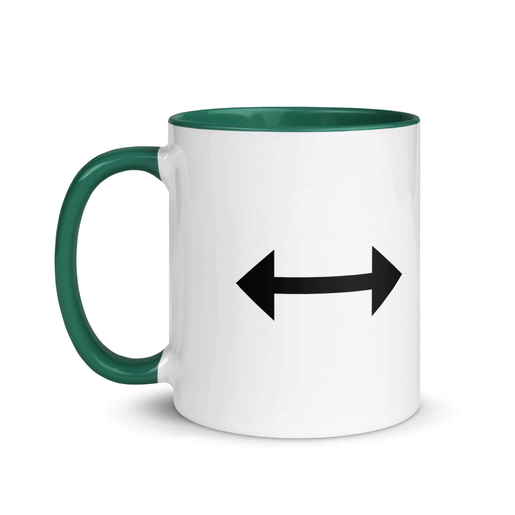 Black Bidirectional Trail Arrow Color Inside Mug