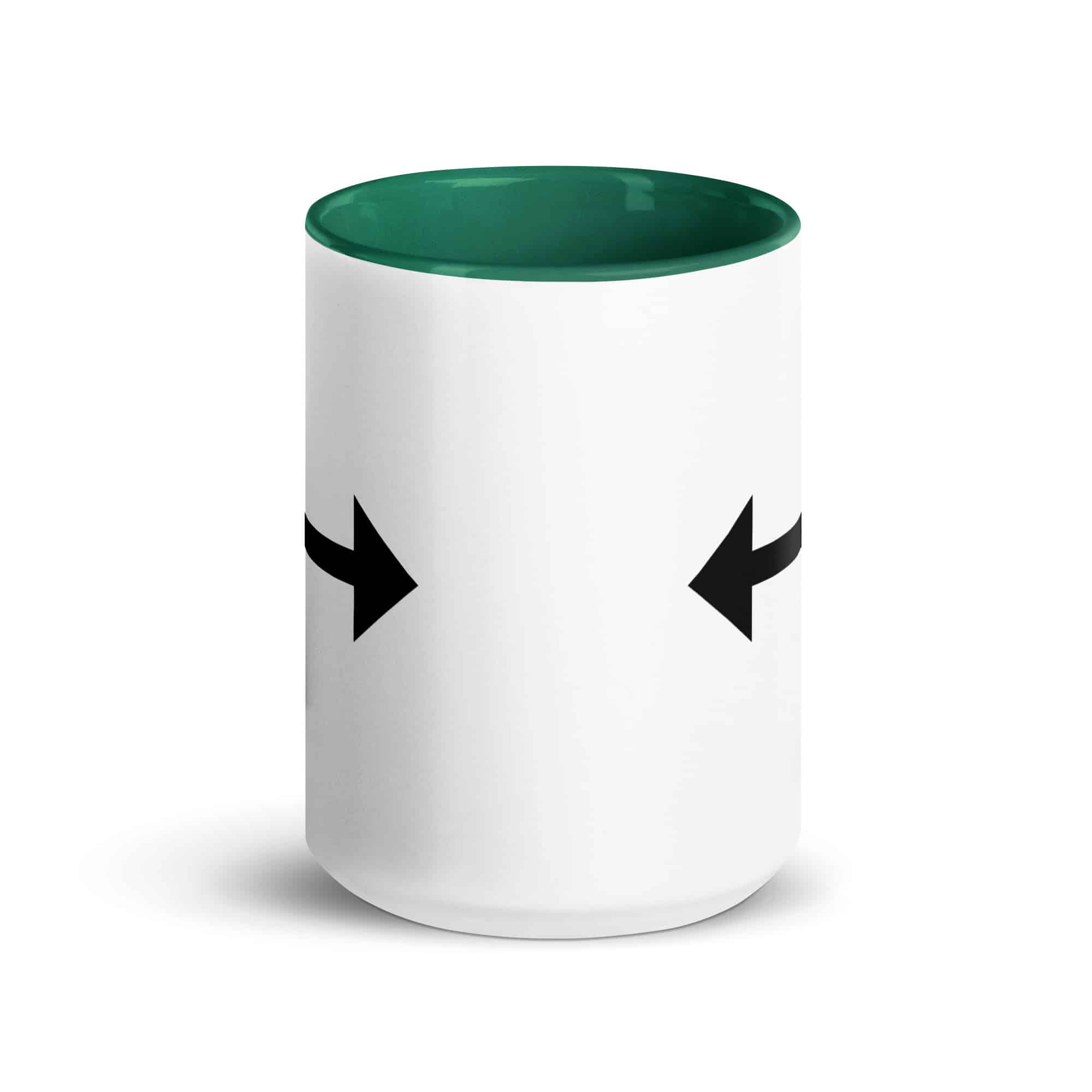Black Bidirectional Trail Arrow Color Inside Mug