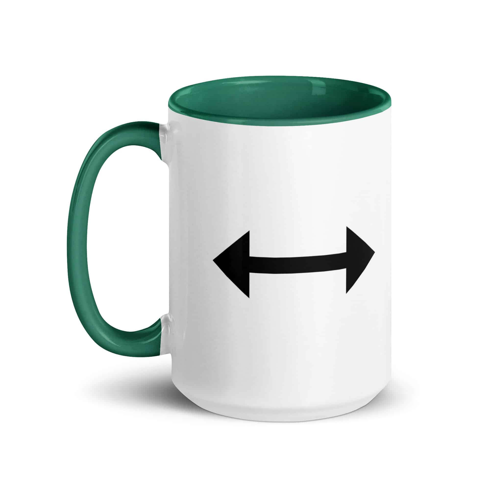 Black Bidirectional Trail Arrow Color Inside Mug