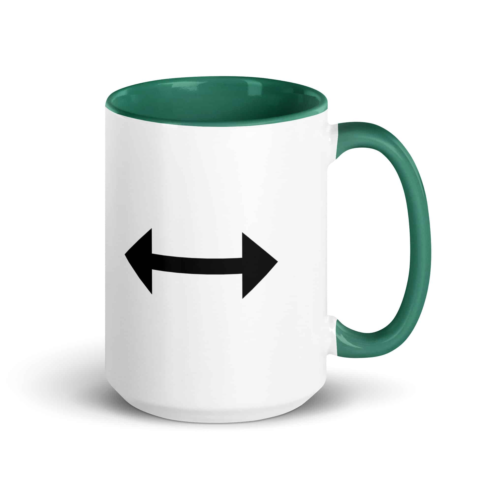 Black Bidirectional Trail Arrow Color Inside Mug