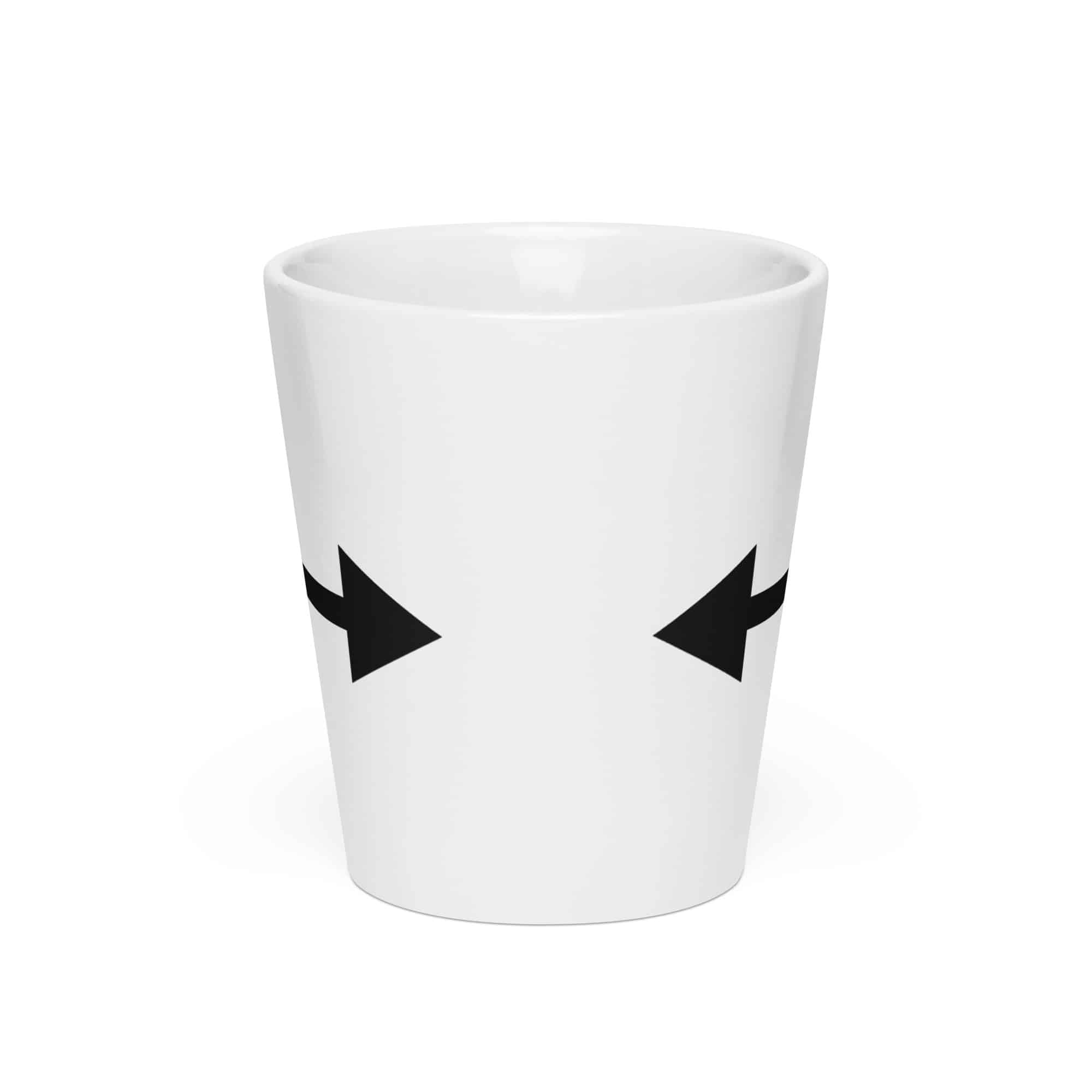 Black Bidirectional Trail Arrow Latte Mug