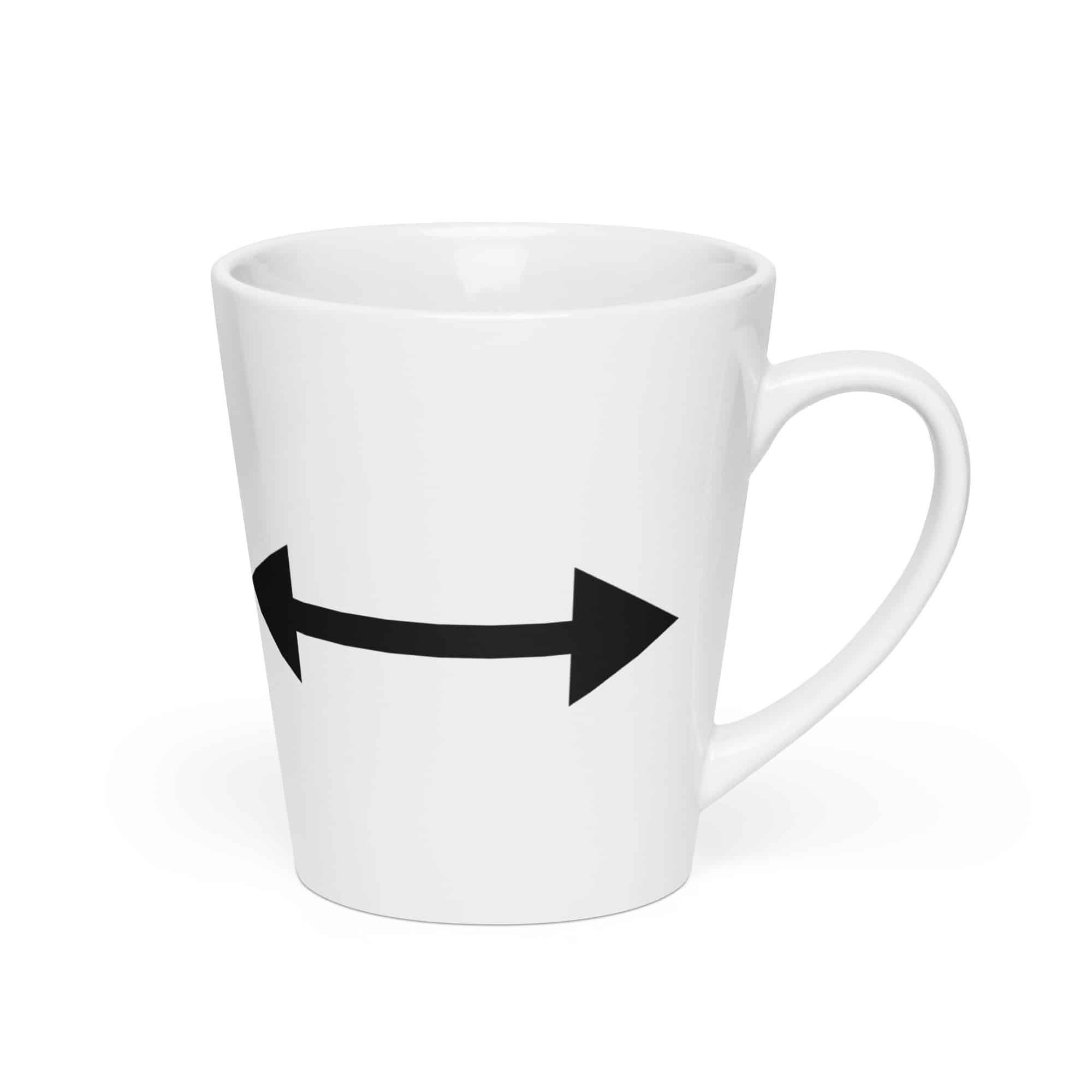 Black Bidirectional Trail Arrow Latte Mug