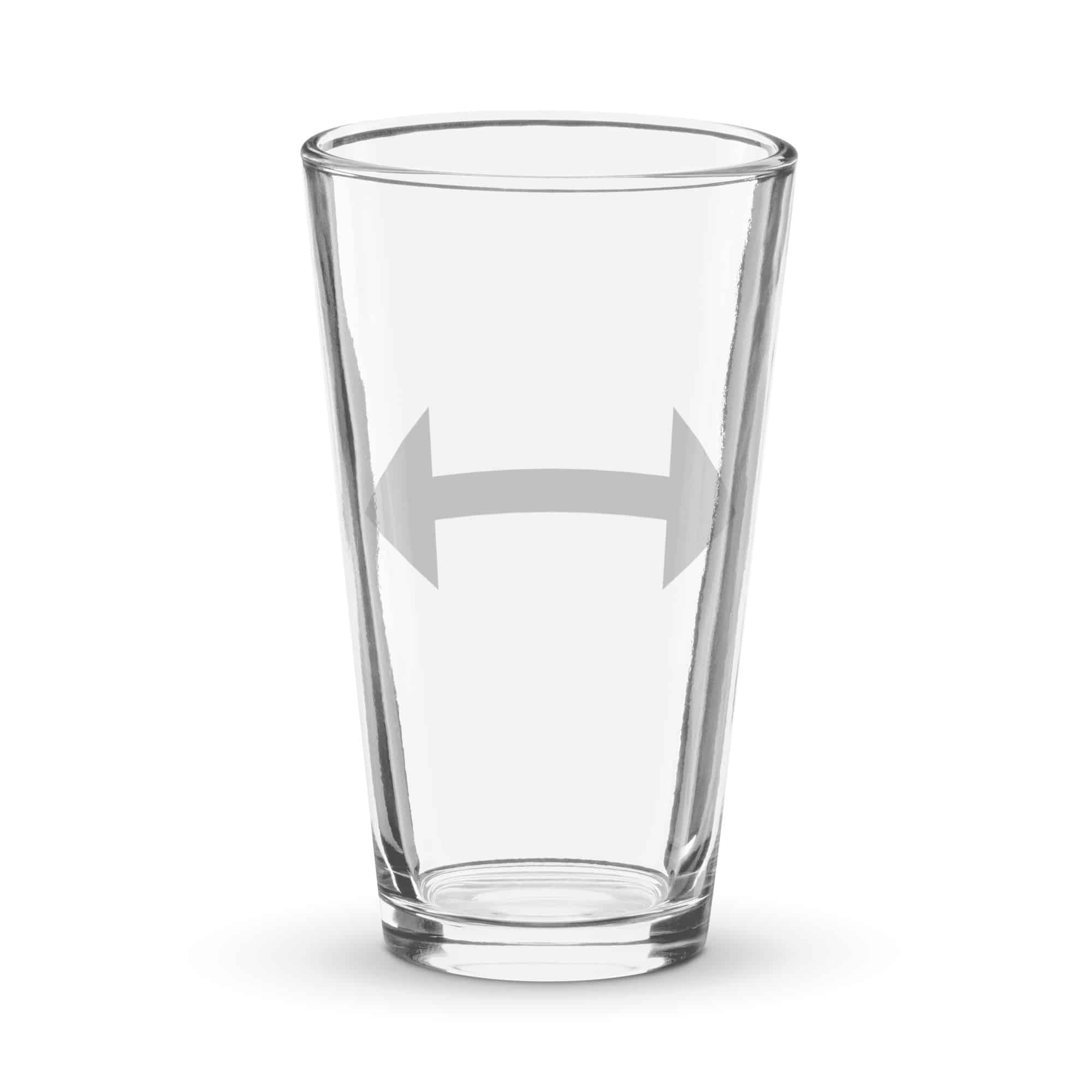 Black Bidirectional Trail Arrow Pint Glass