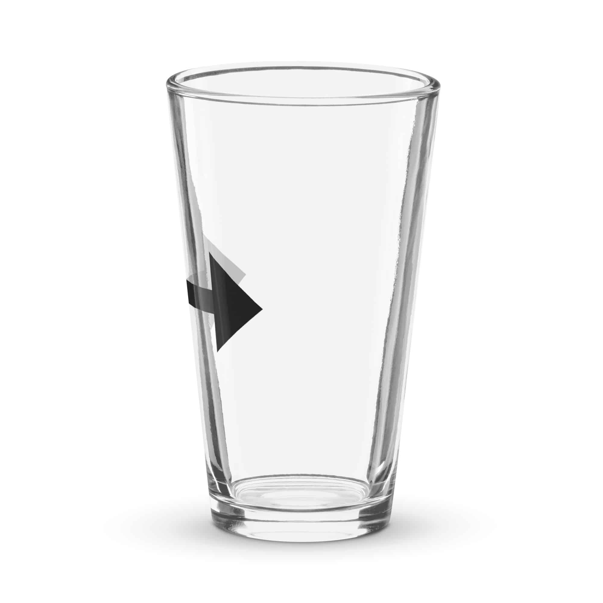 Black Bidirectional Trail Arrow Pint Glass