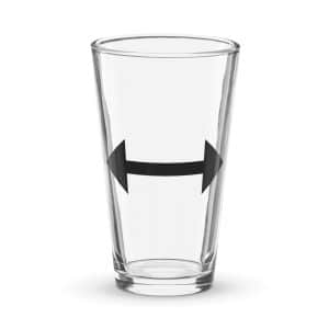 12 Bidirectional Trail Arrow Black Pint Glass - 16 oz - Main