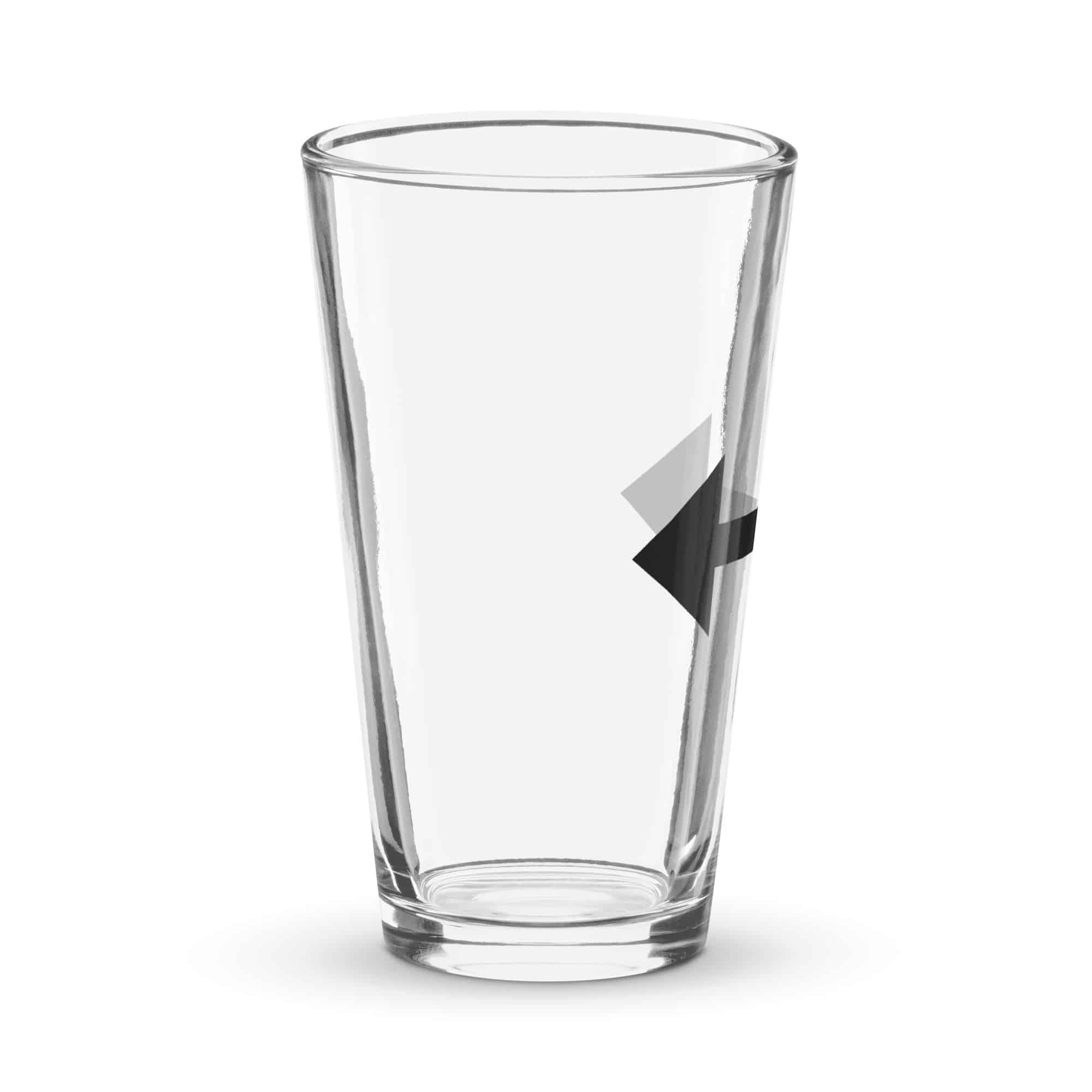 Black Bidirectional Trail Arrow Pint Glass