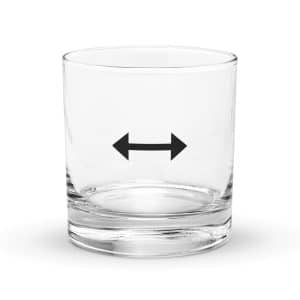 12 Bidirectional Trail Arrow Black Rocks Glass - 10.5 oz - Main