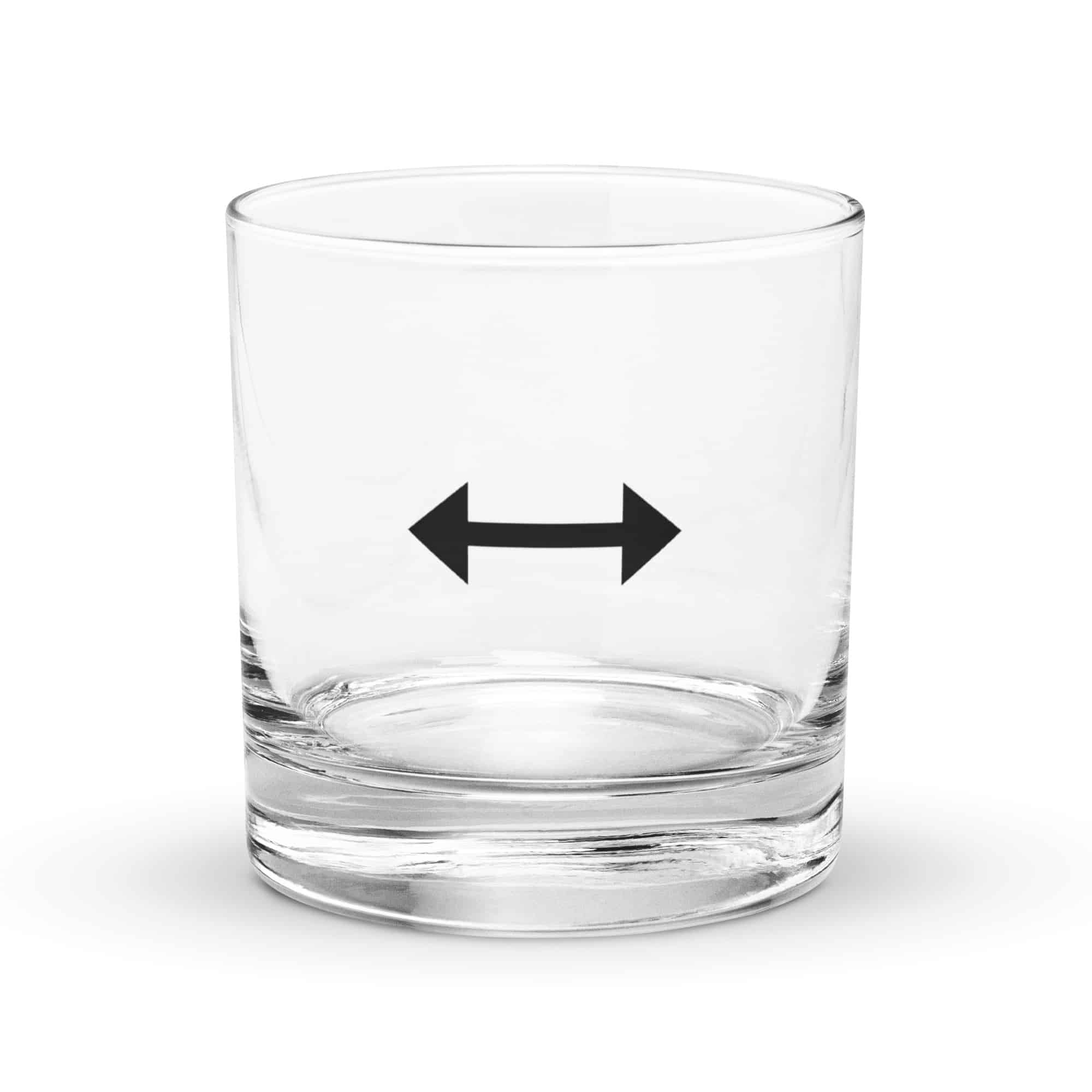 Black Bidirectional Trail Arrow Rocks Glass