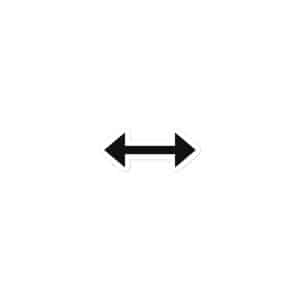 12 Bidirectional Trail Arrow Black Vinyl Sticker - 3x3 - Main