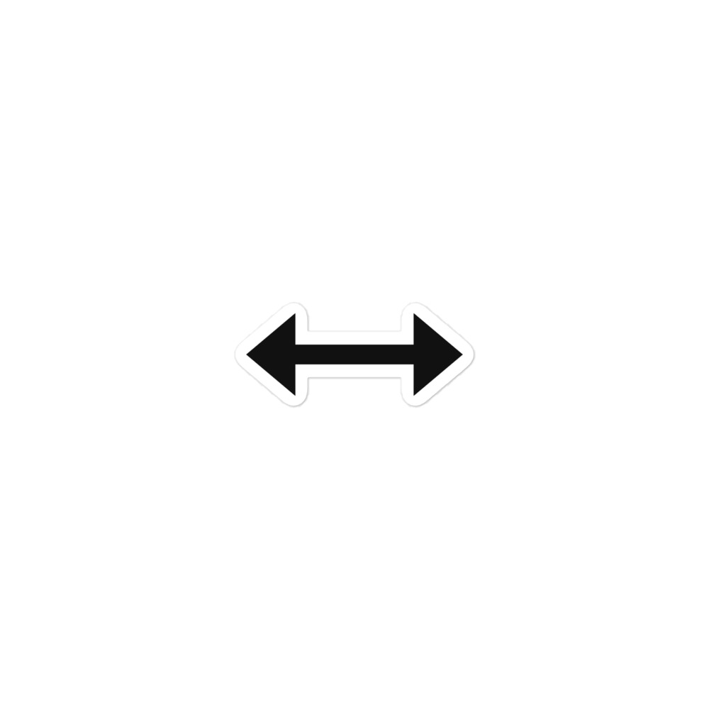 Black Bidirectional Trail Arrow Vinyl Sticker