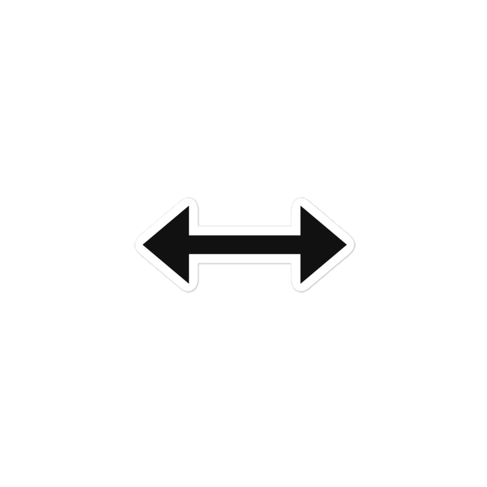 Black Bidirectional Trail Arrow Vinyl Sticker