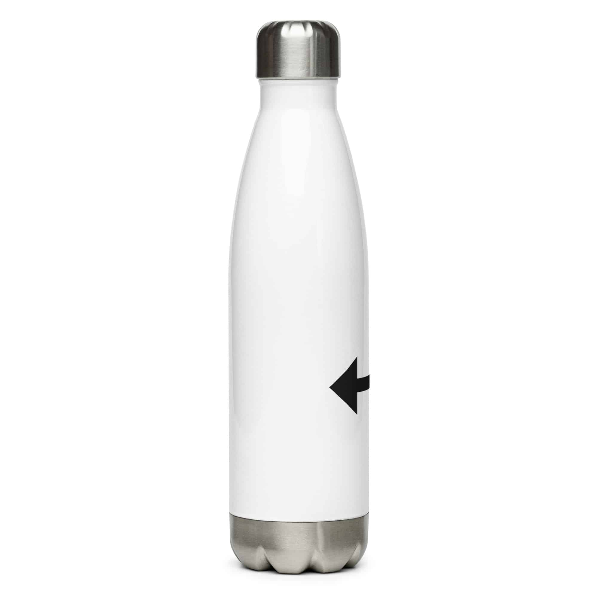 Black Bidirectional Trail Arrow Water Bottle