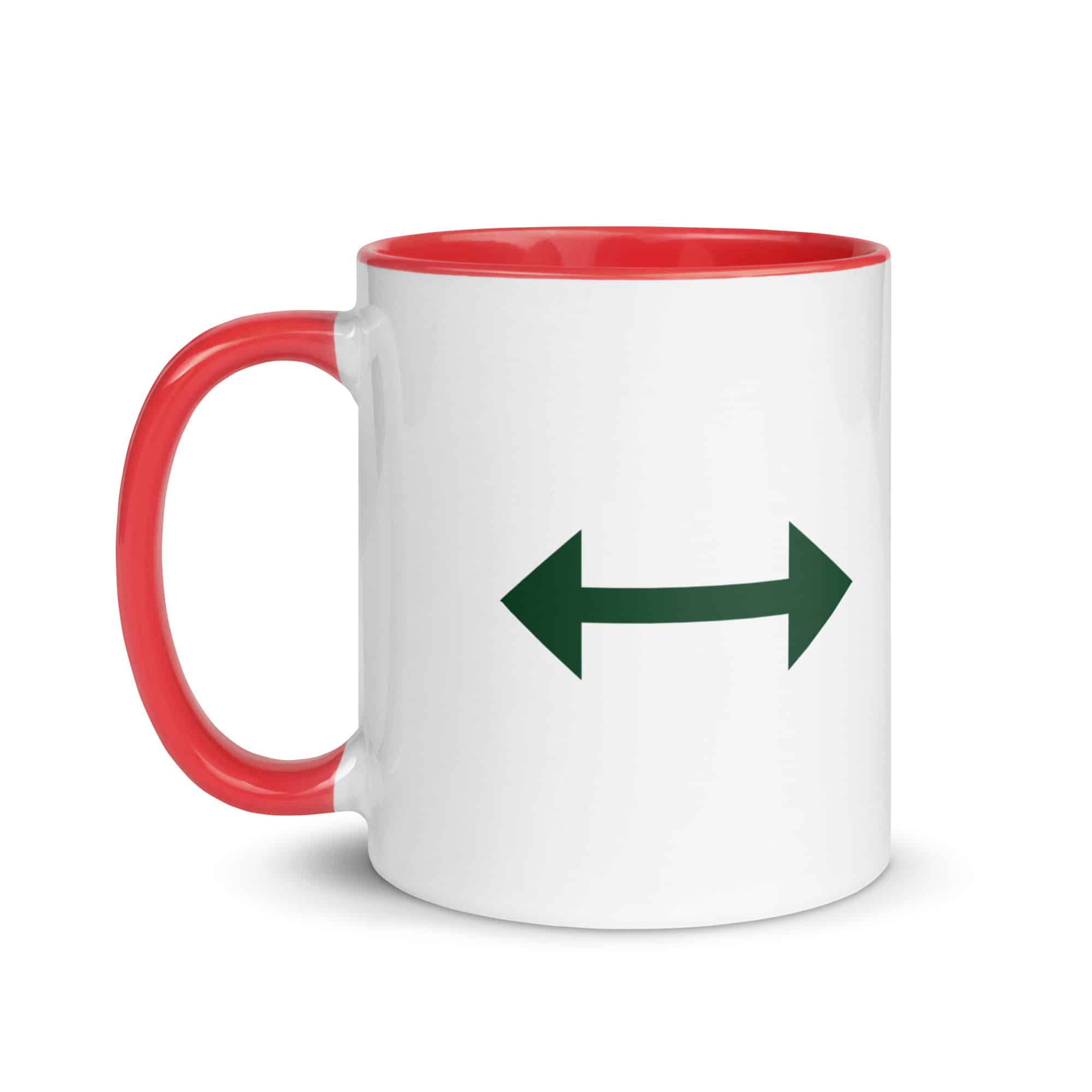 Forest Green Bidirectional Trail Arrow Color Inside Mug
