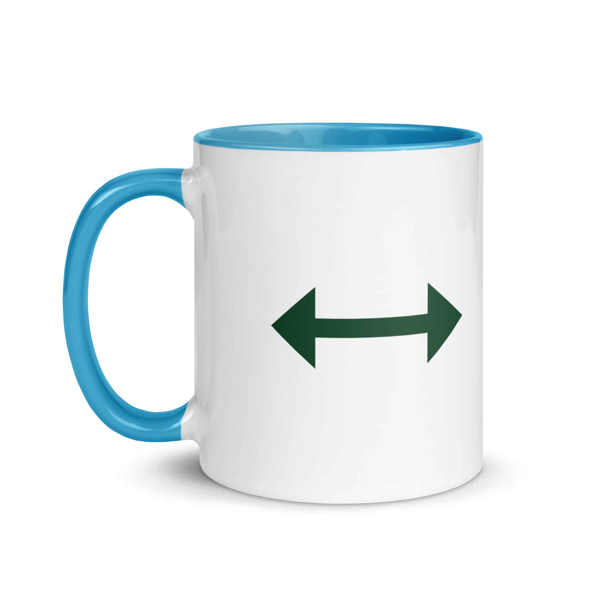 Forest Green Bidirectional Trail Arrow Color Inside Mug