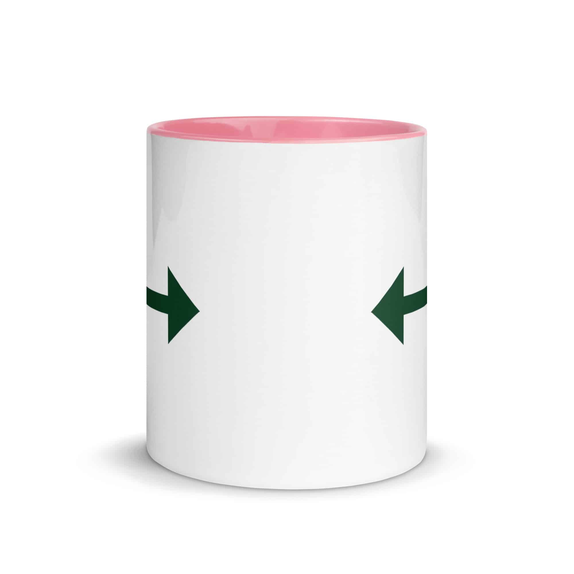 Forest Green Bidirectional Trail Arrow Color Inside Mug