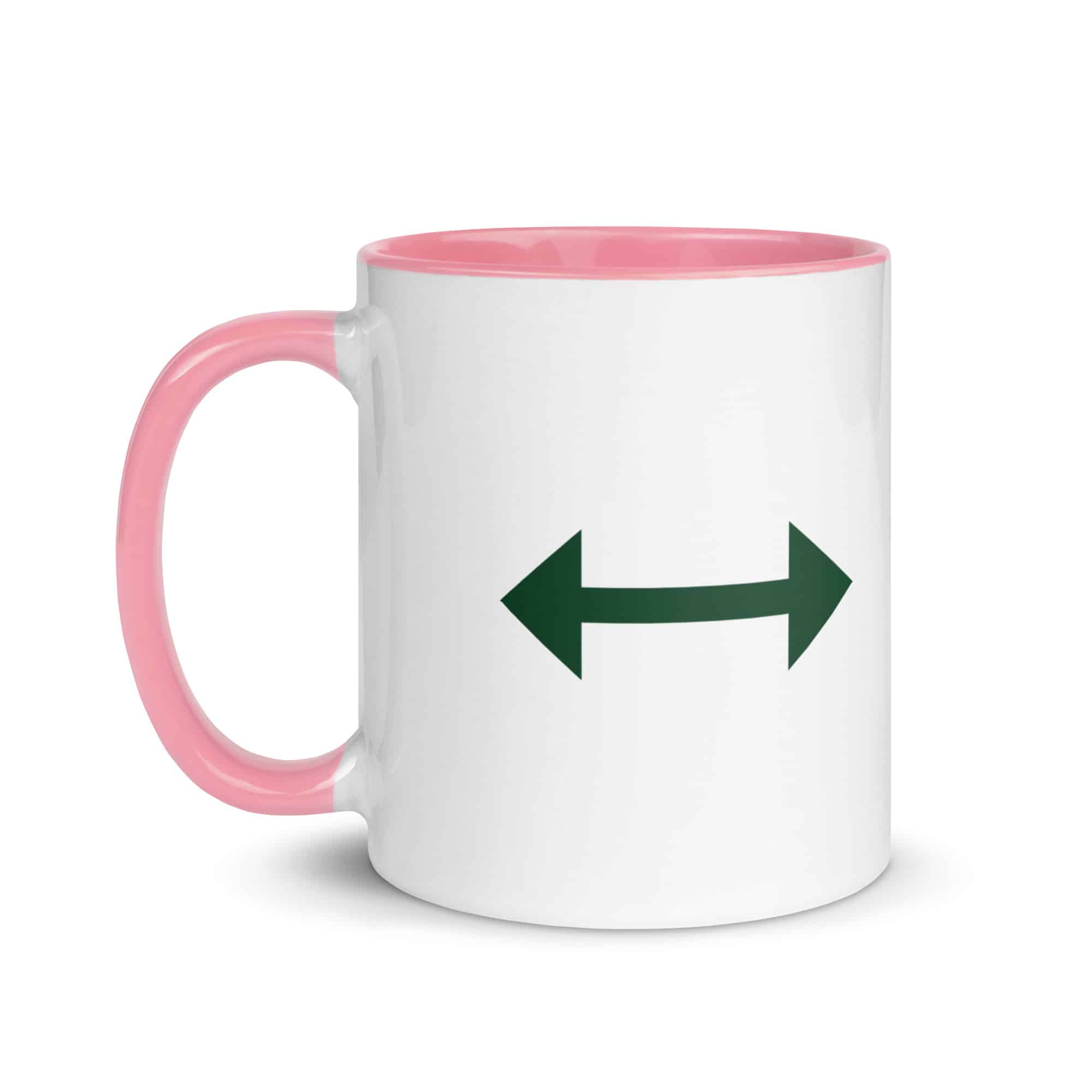 Forest Green Bidirectional Trail Arrow Color Inside Mug