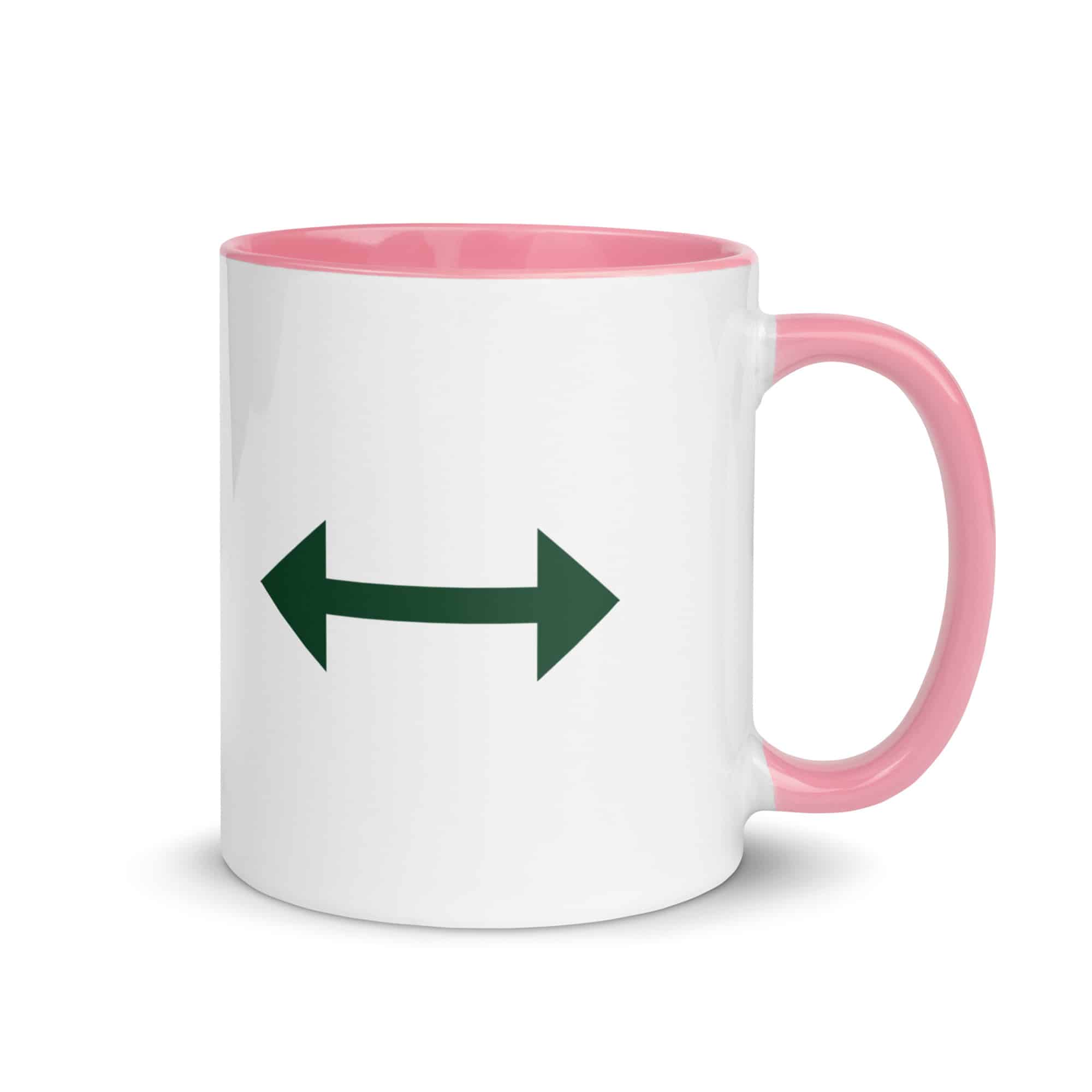 Forest Green Bidirectional Trail Arrow Color Inside Mug
