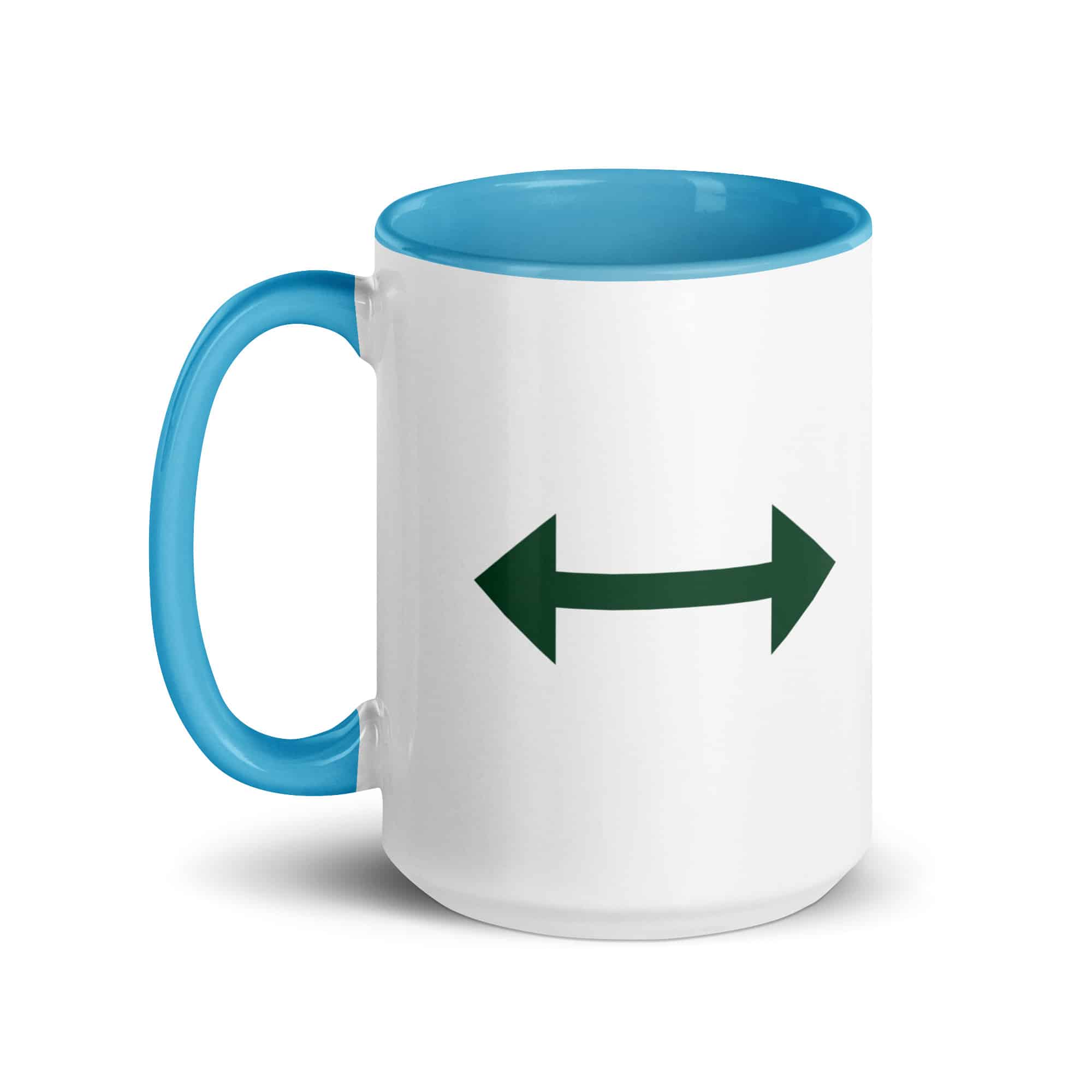 Forest Green Bidirectional Trail Arrow Color Inside Mug