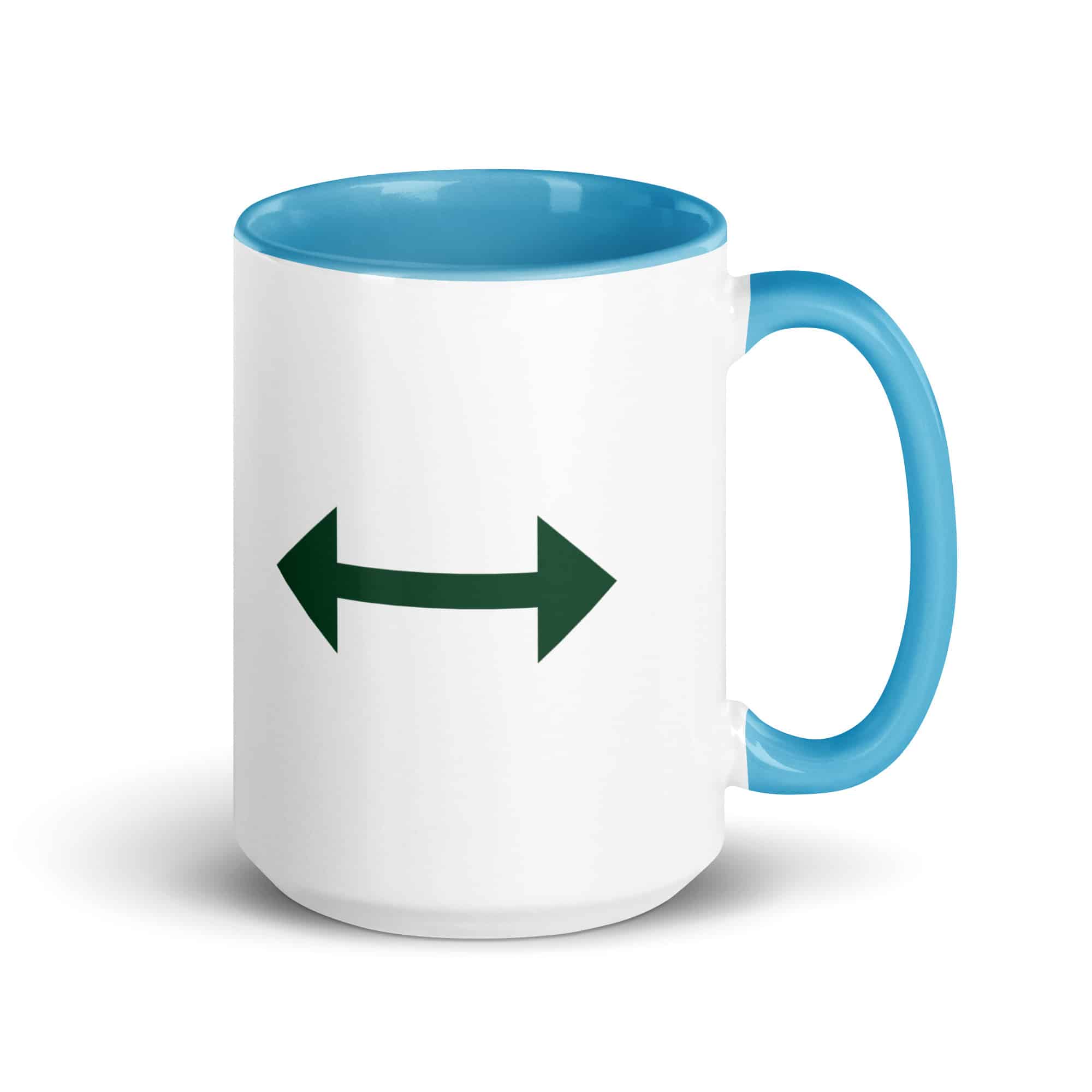 Forest Green Bidirectional Trail Arrow Color Inside Mug