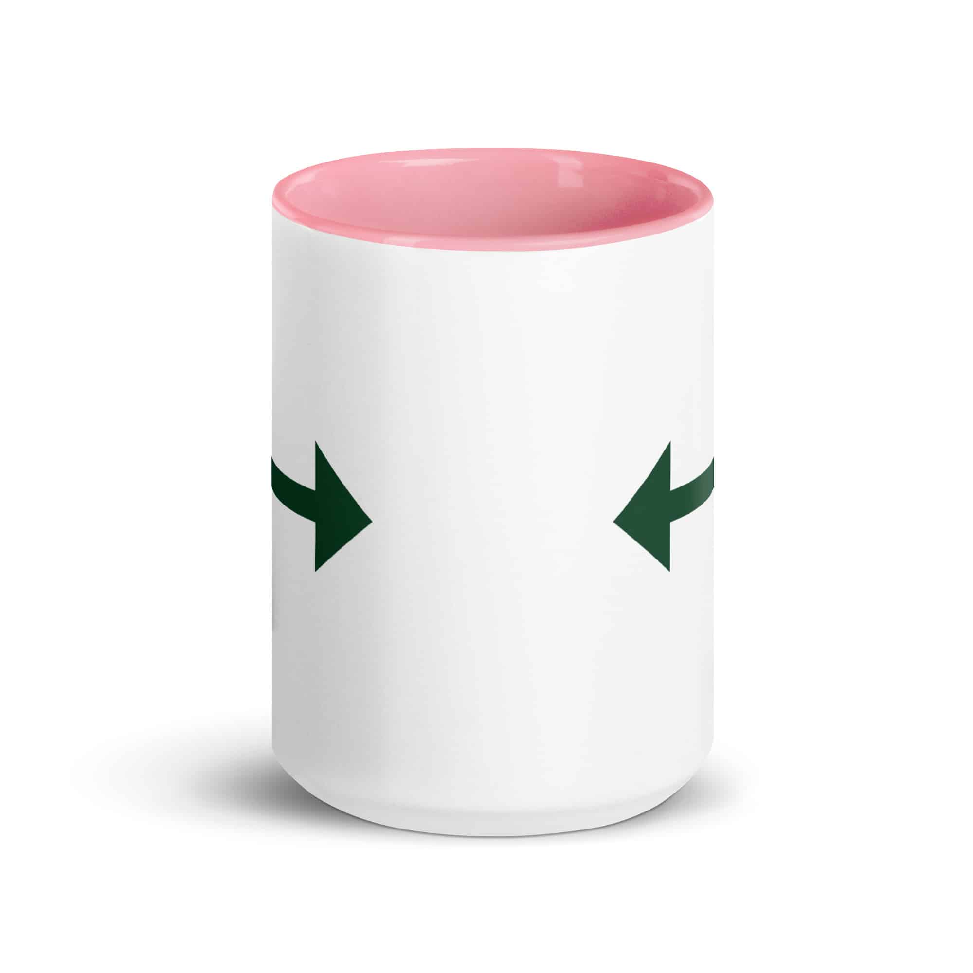 Forest Green Bidirectional Trail Arrow Color Inside Mug