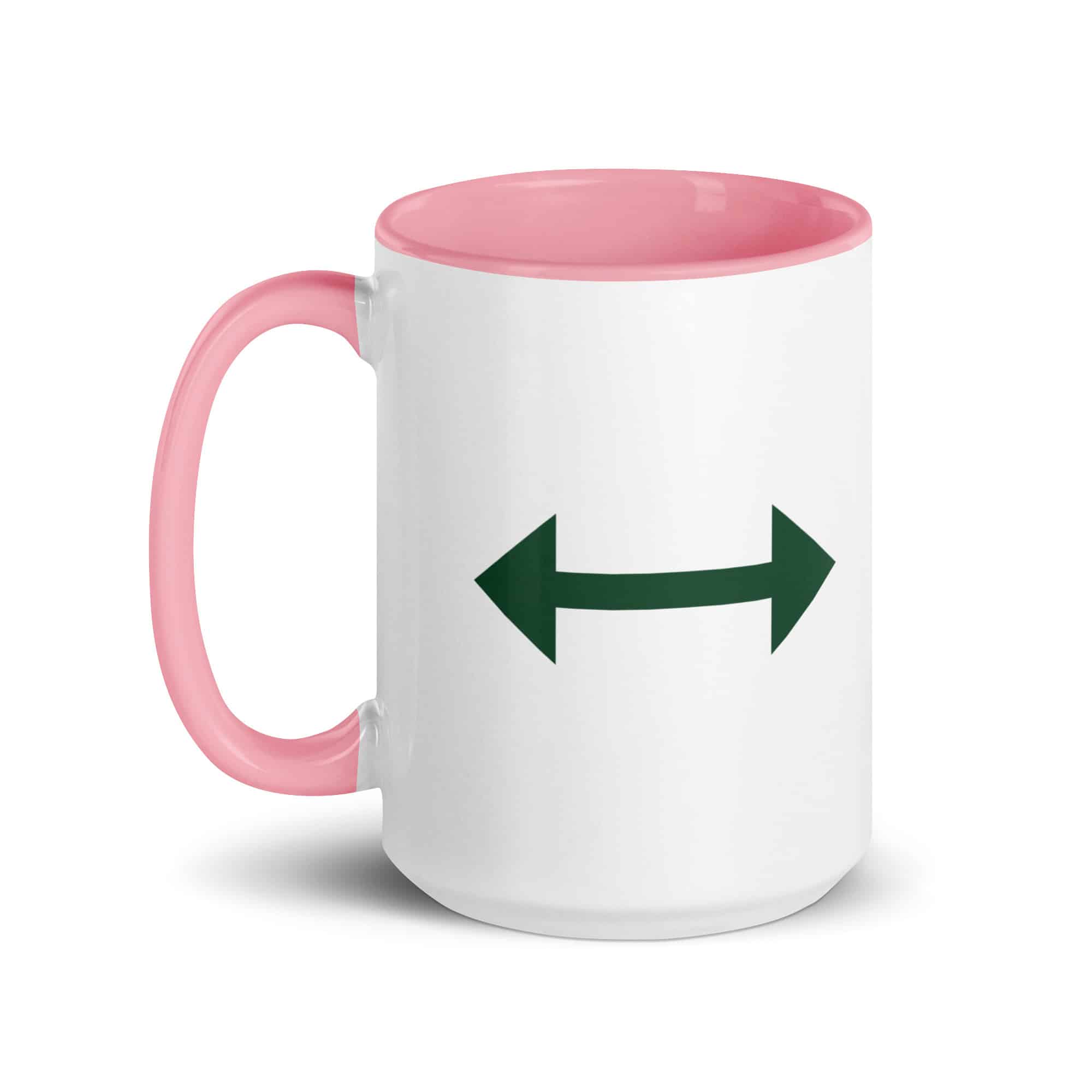 Forest Green Bidirectional Trail Arrow Color Inside Mug