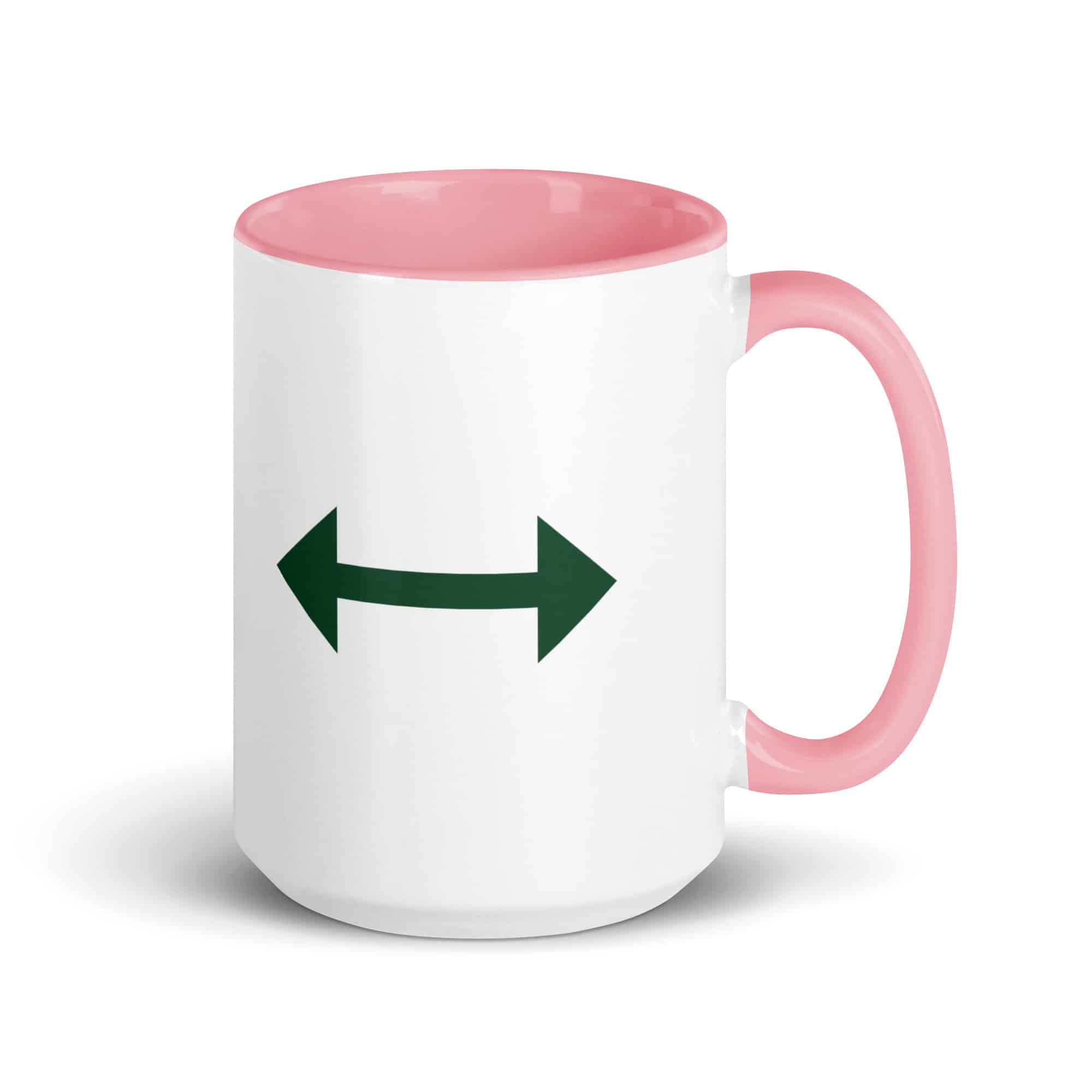 Forest Green Bidirectional Trail Arrow Color Inside Mug
