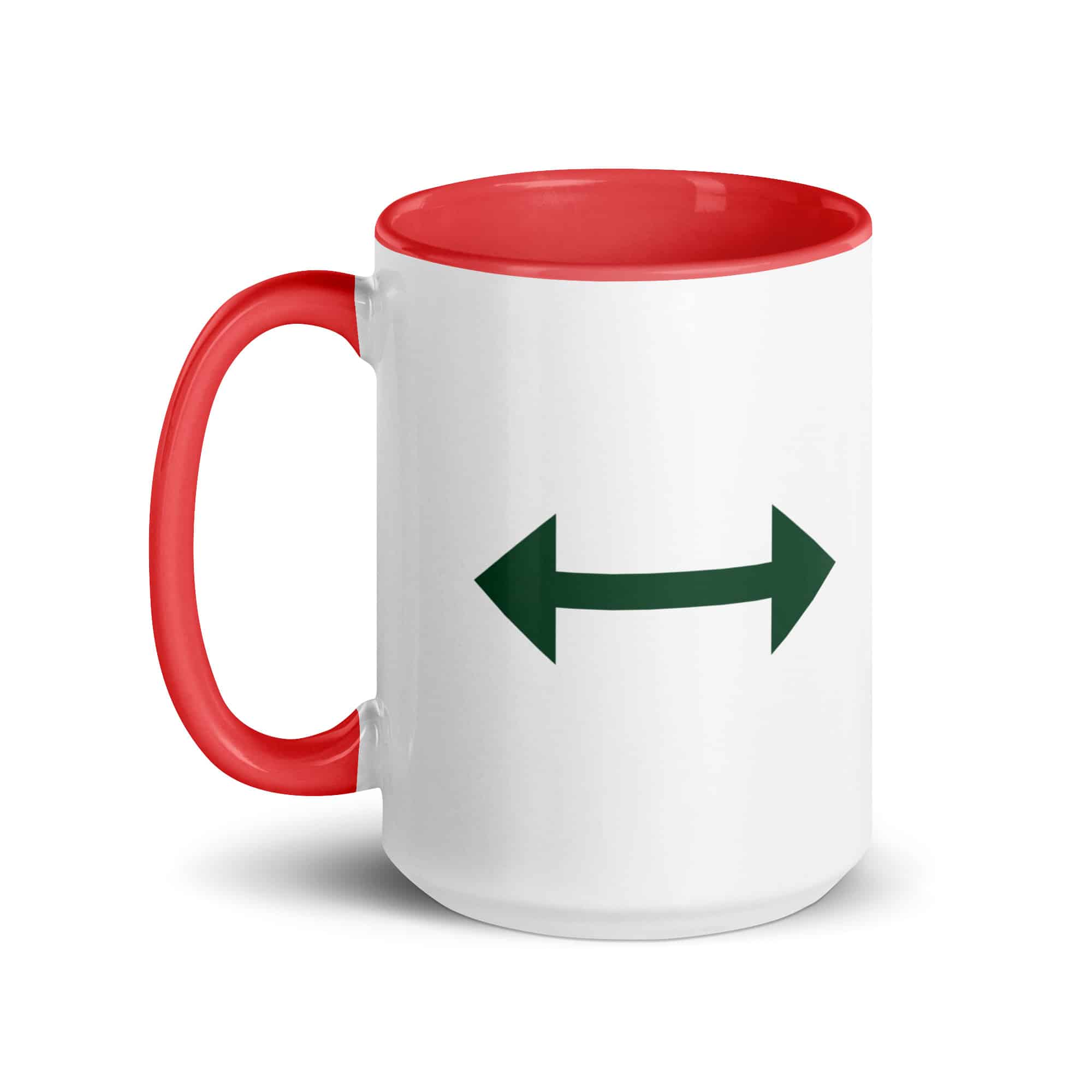 Forest Green Bidirectional Trail Arrow Color Inside Mug