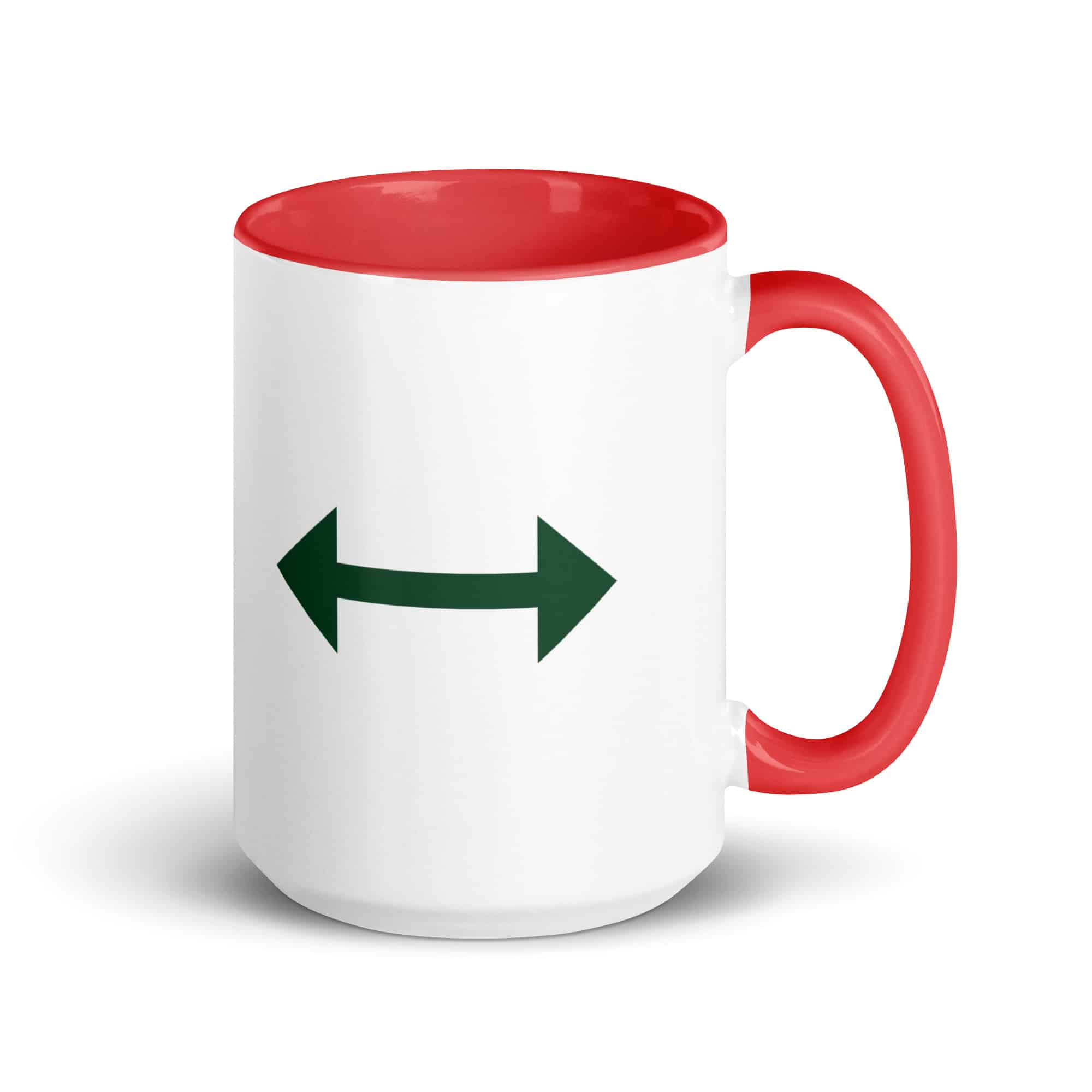 Forest Green Bidirectional Trail Arrow Color Inside Mug