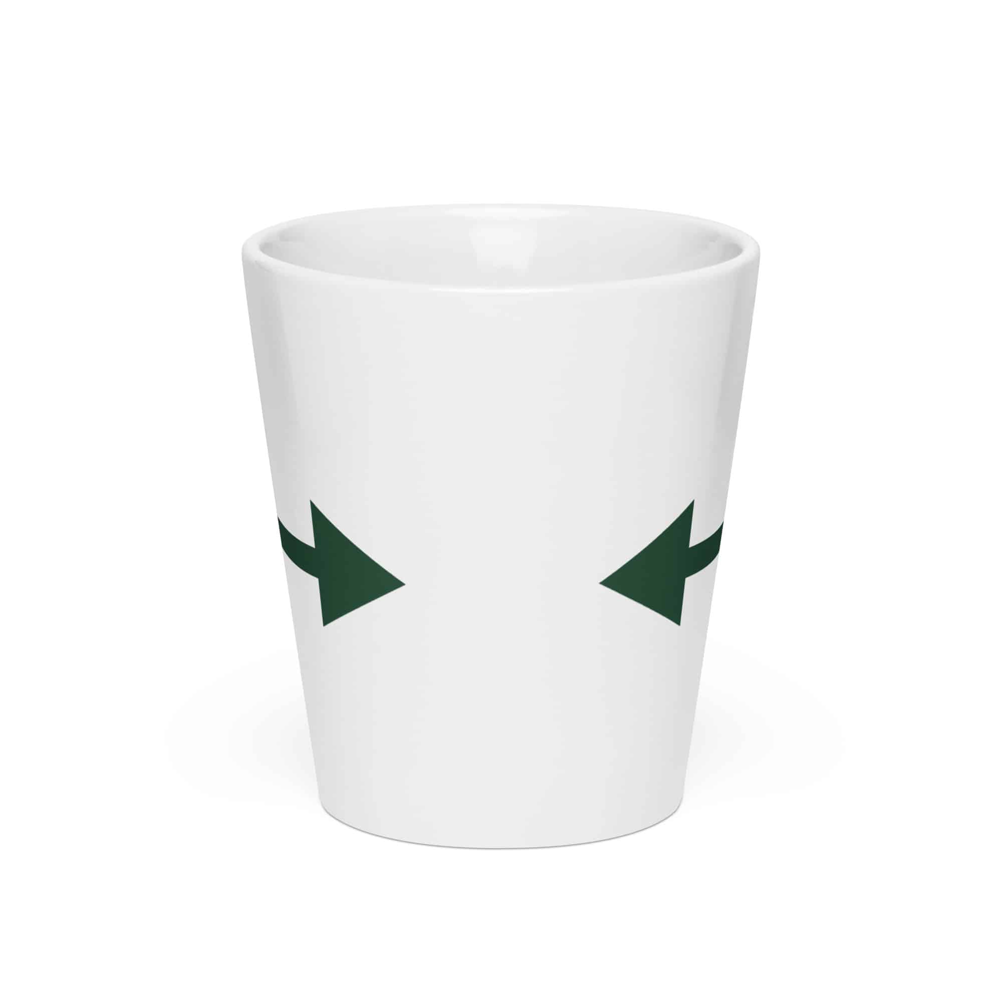 Forest Green Bidirectional Trail Arrow Latte Mug