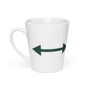 12 Bidirectional Trail Arrow Forest Green Latte Mug - 12 oz - Main