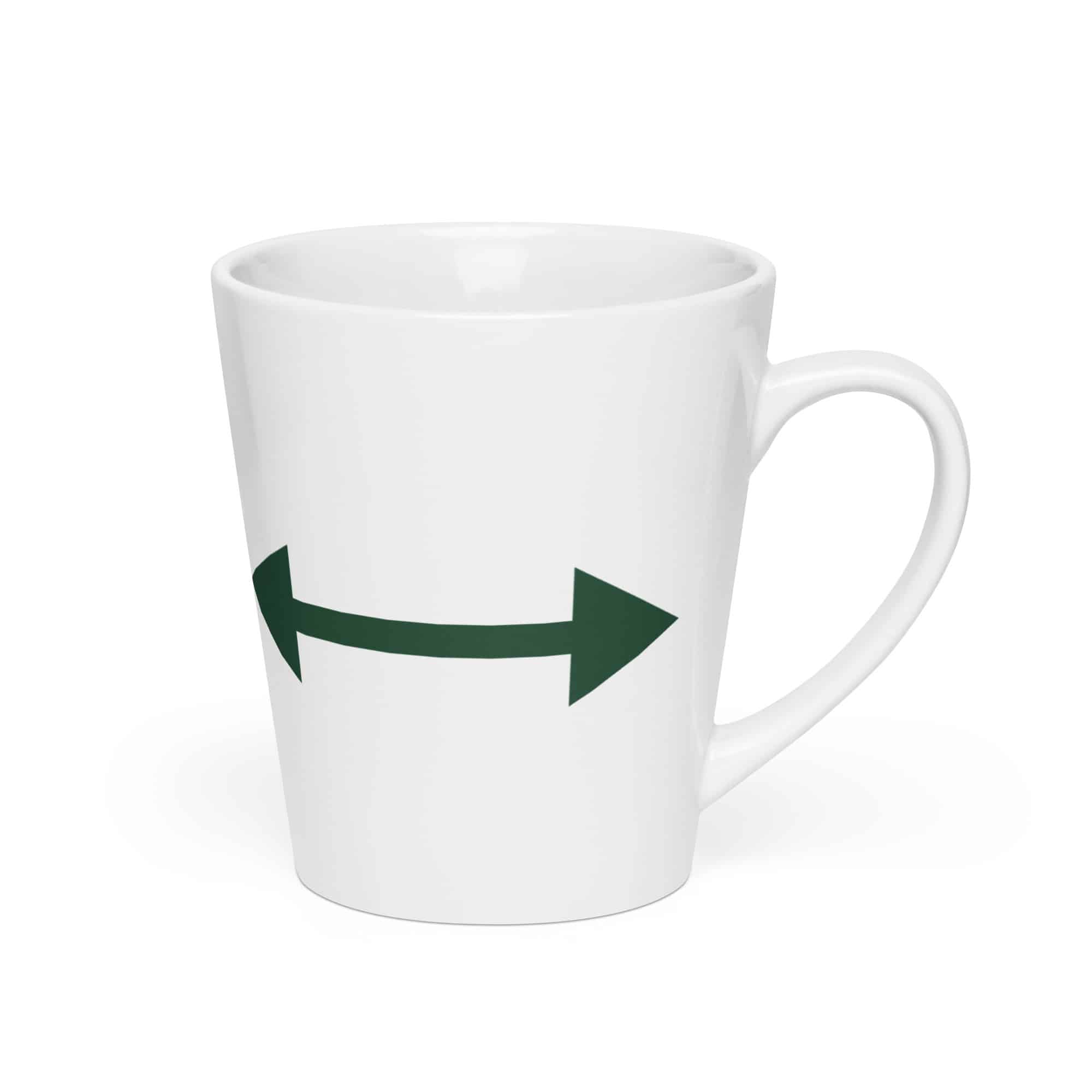 Forest Green Bidirectional Trail Arrow Latte Mug